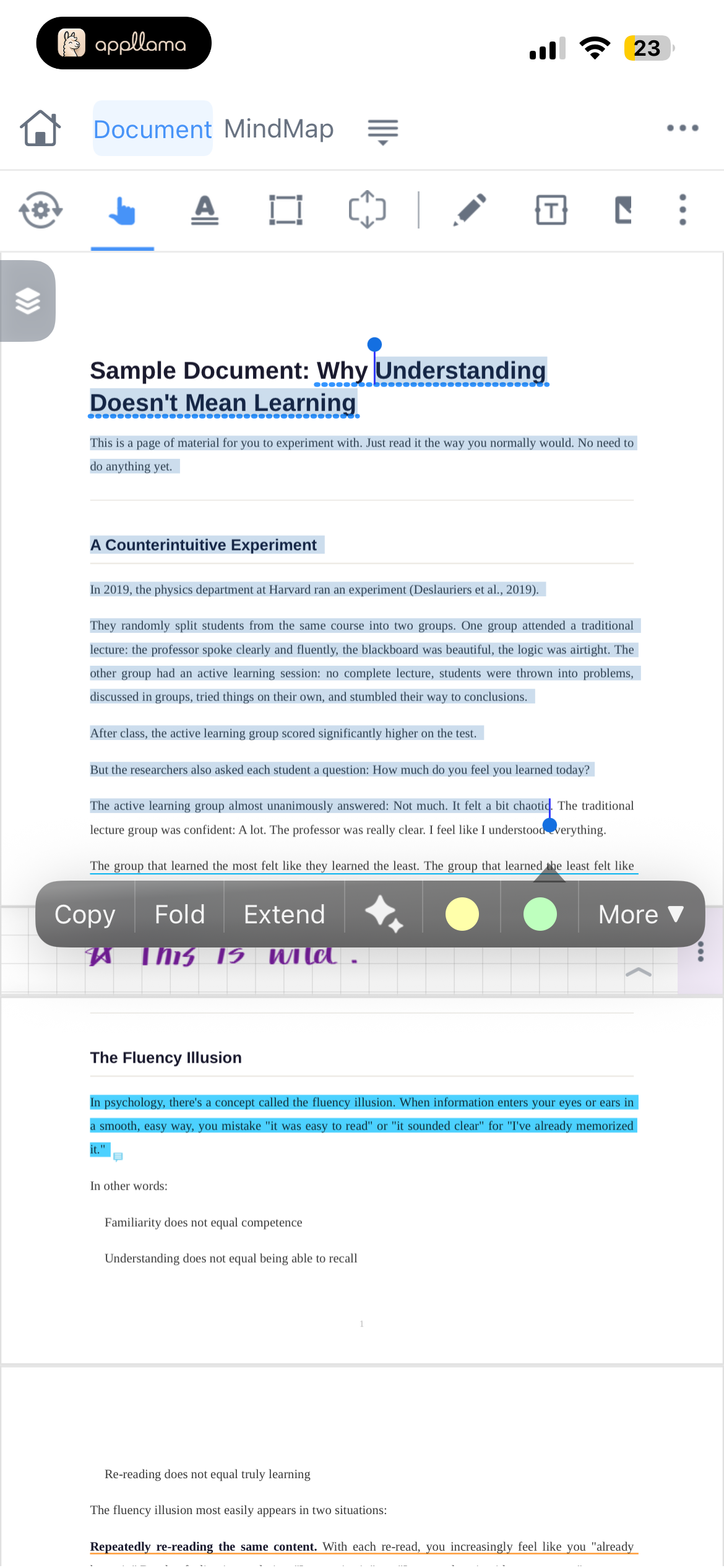 Markup Toolbar