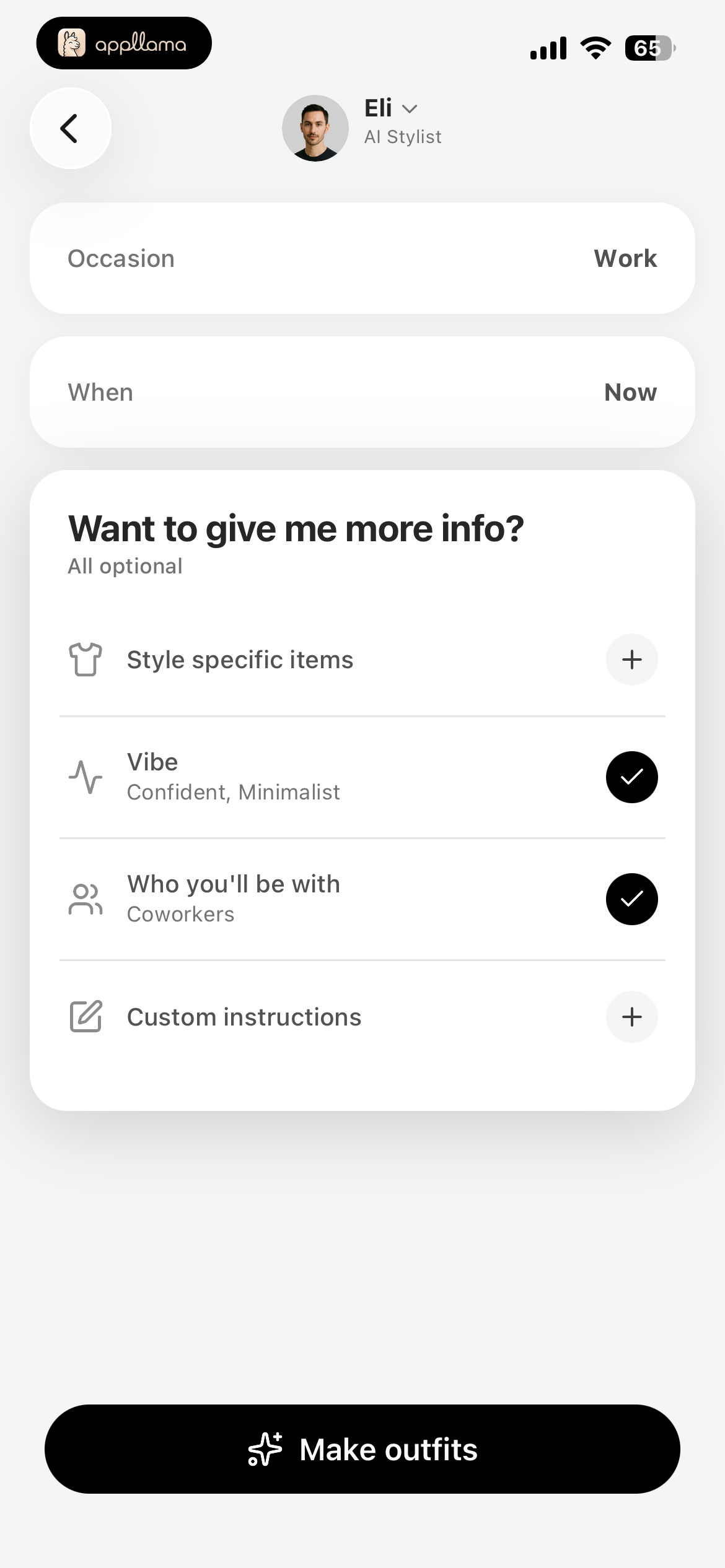 AI Outfit Form