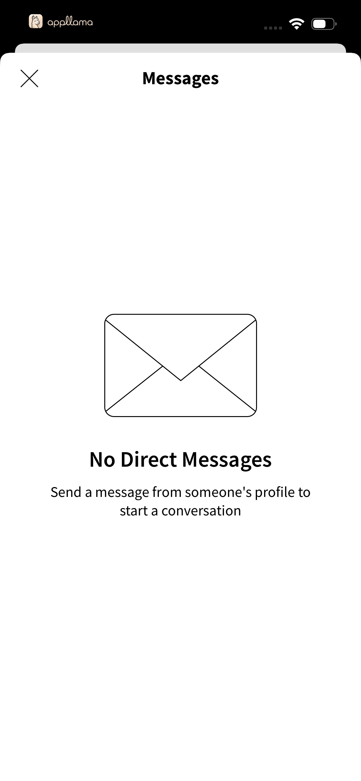 Direct Messages Empty State