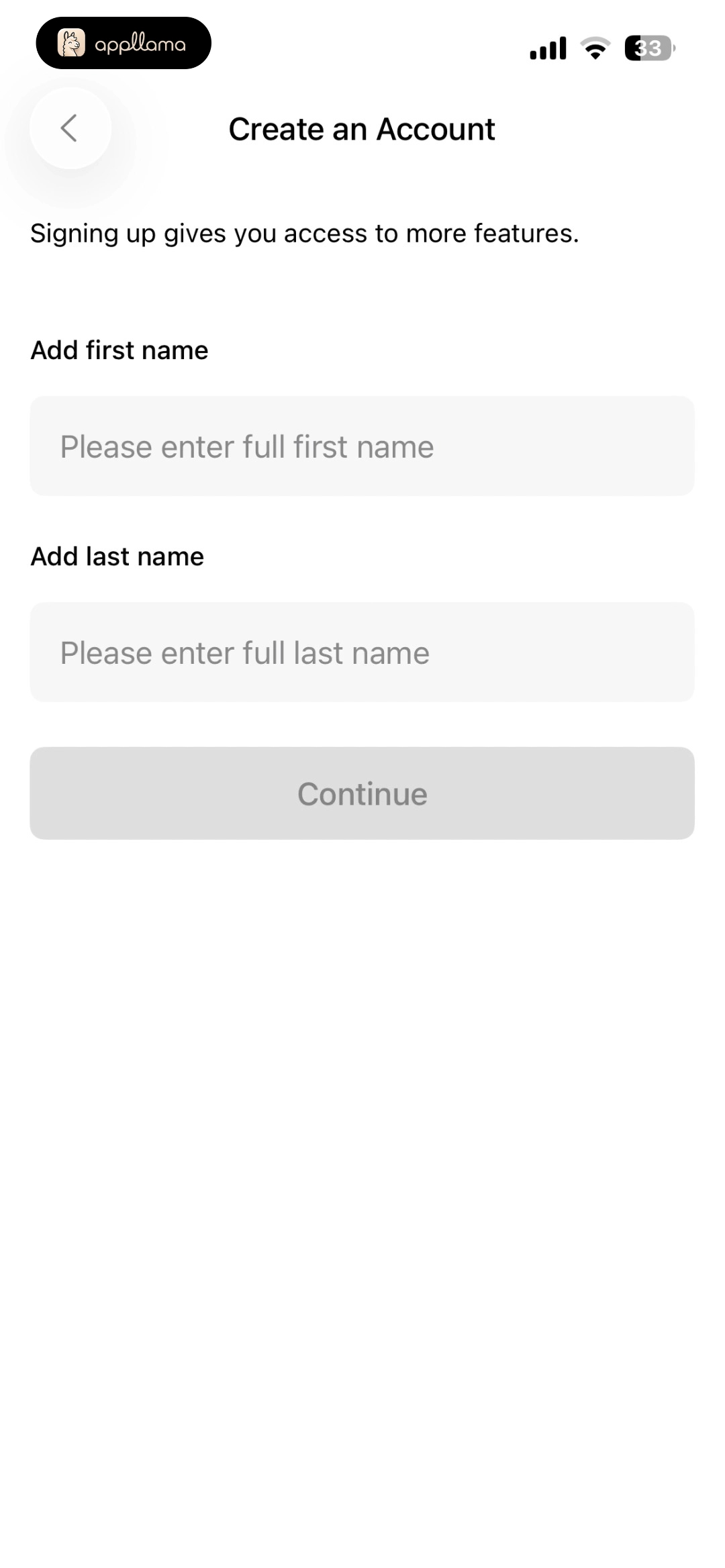 Name Entry