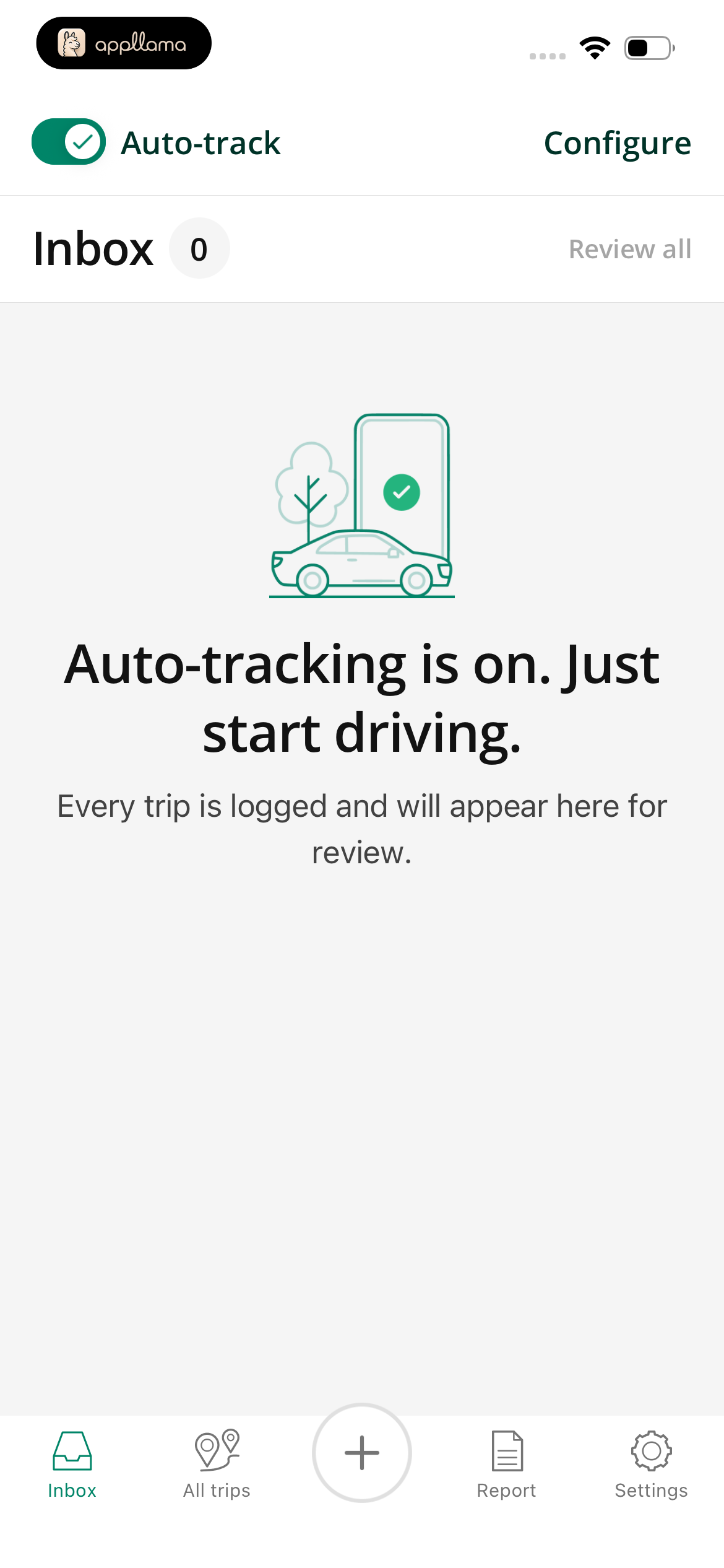 Auto Tracking Inbox Empty