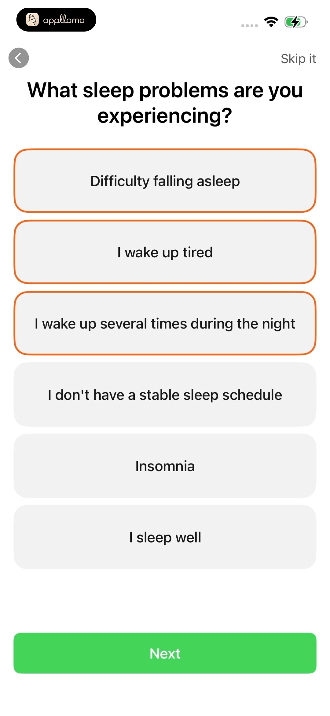 Sleep Problems Question