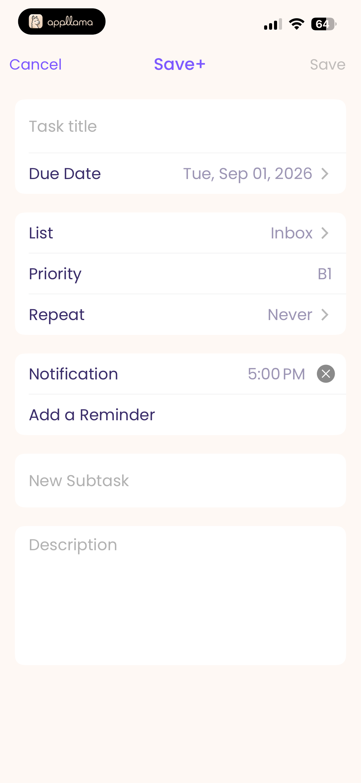 Task Editor