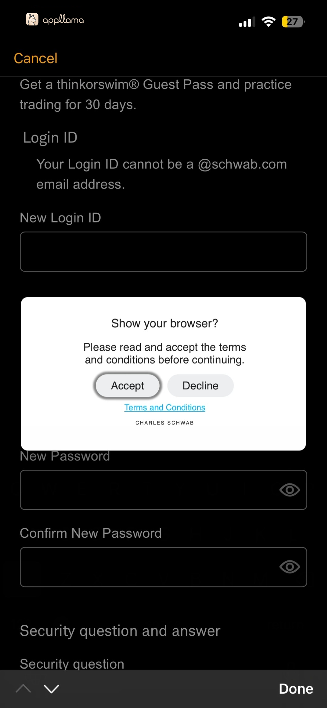 Browser Save Password Alert