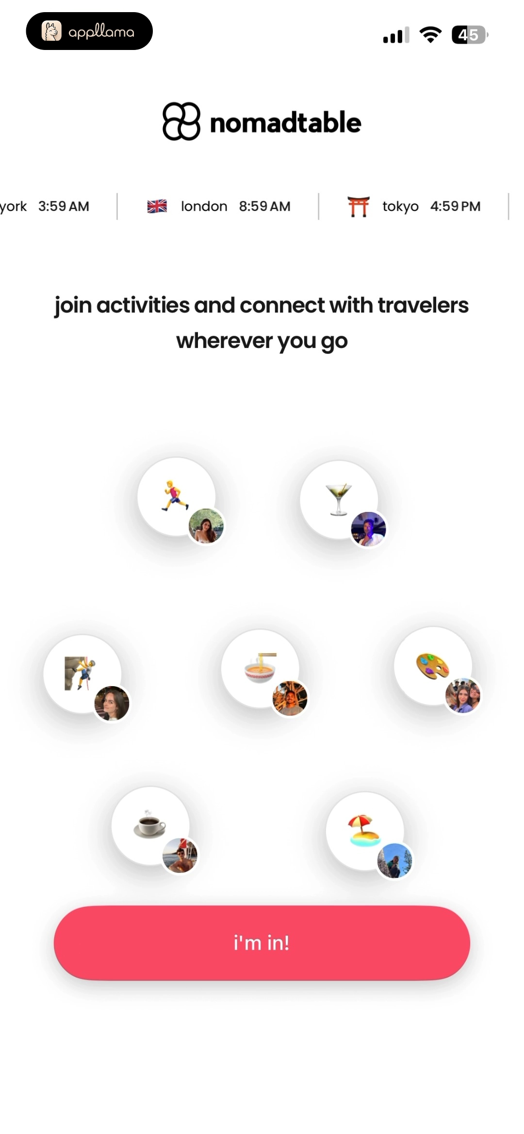 Onboarding CTA