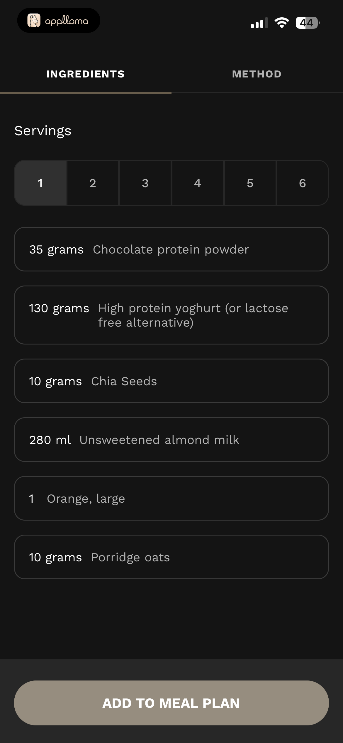 Recipe Ingredients