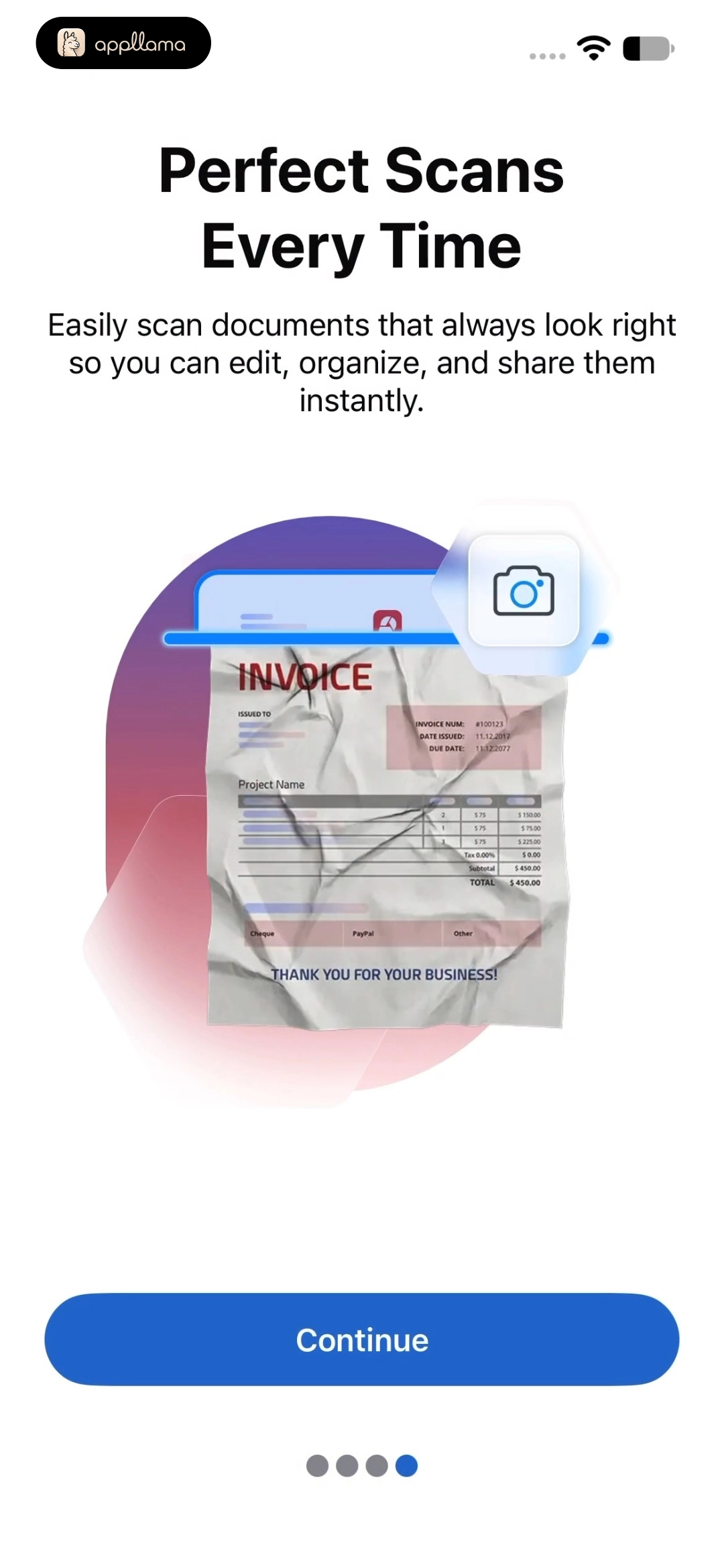 Document Scanning Onboarding