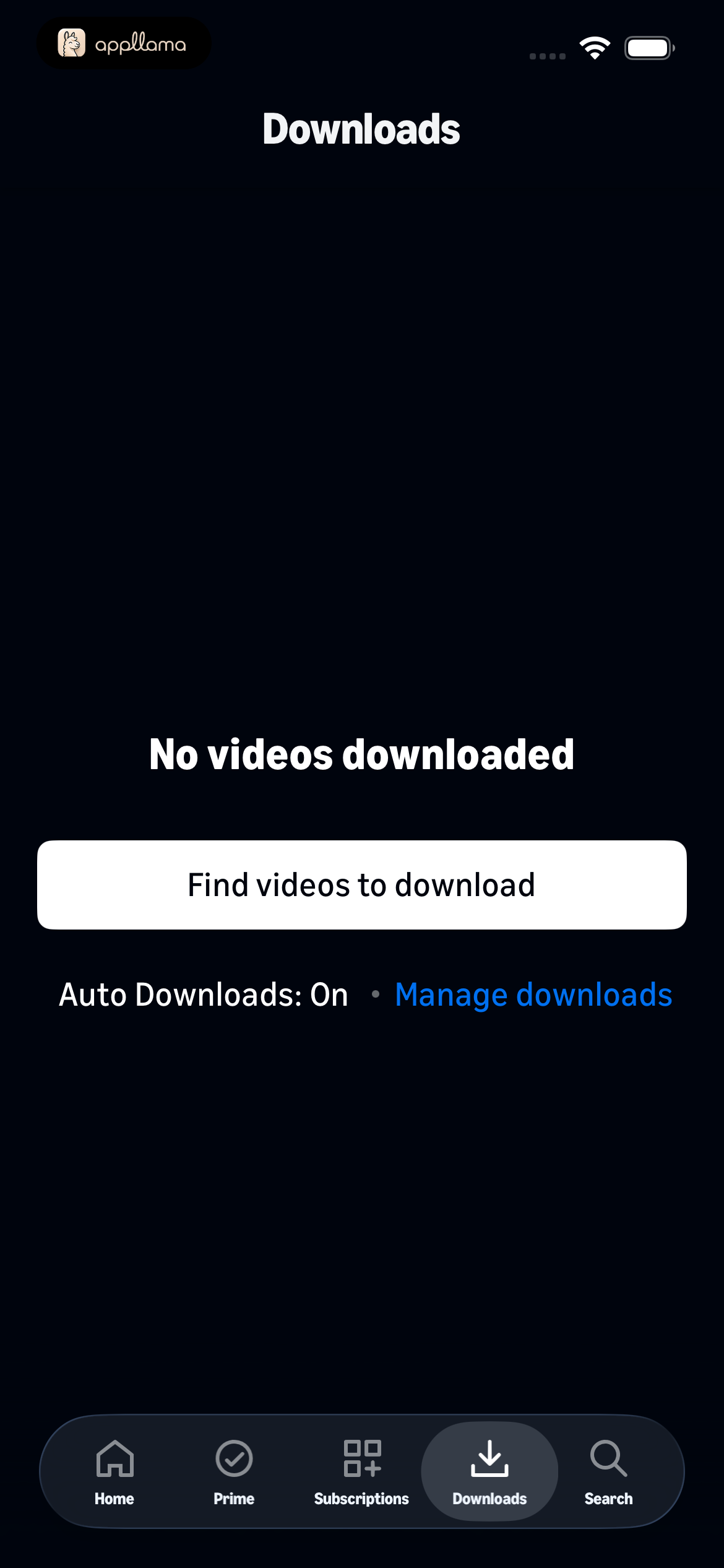 Downloads Empty State