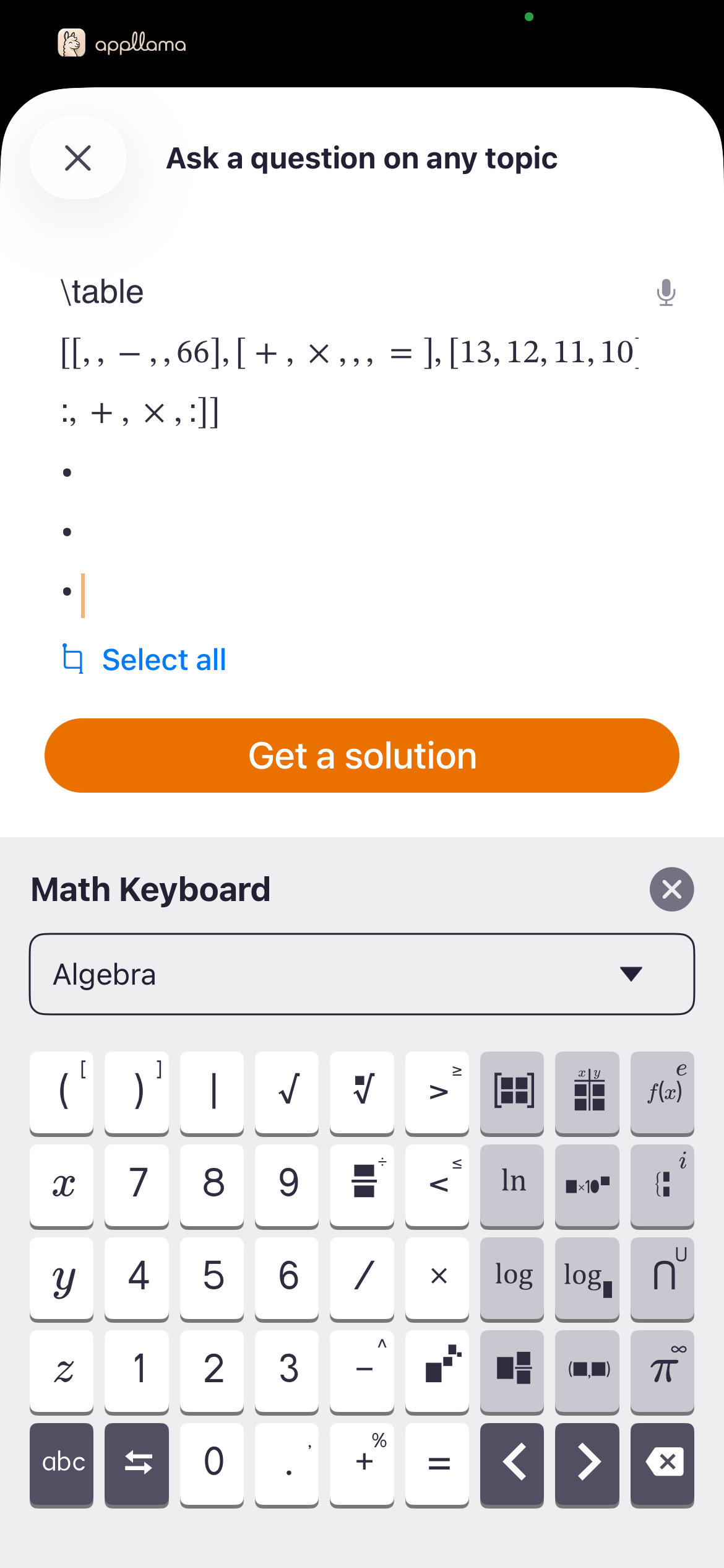 Math Keyboard