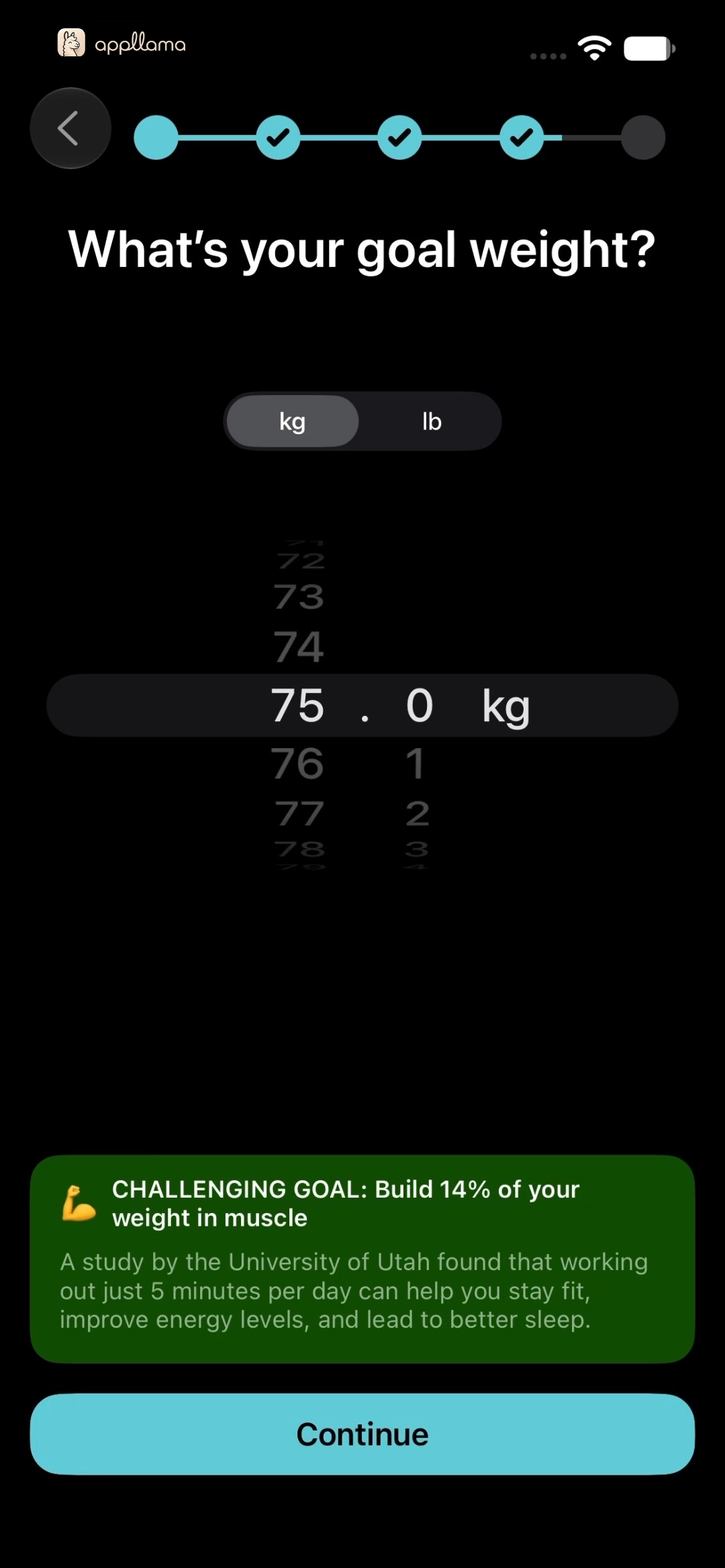 Goal Weight Input