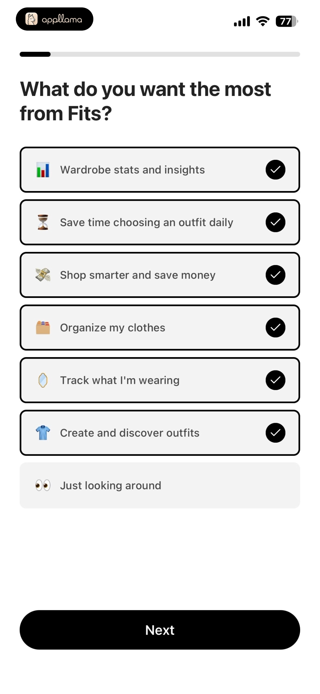 Goals Selection
