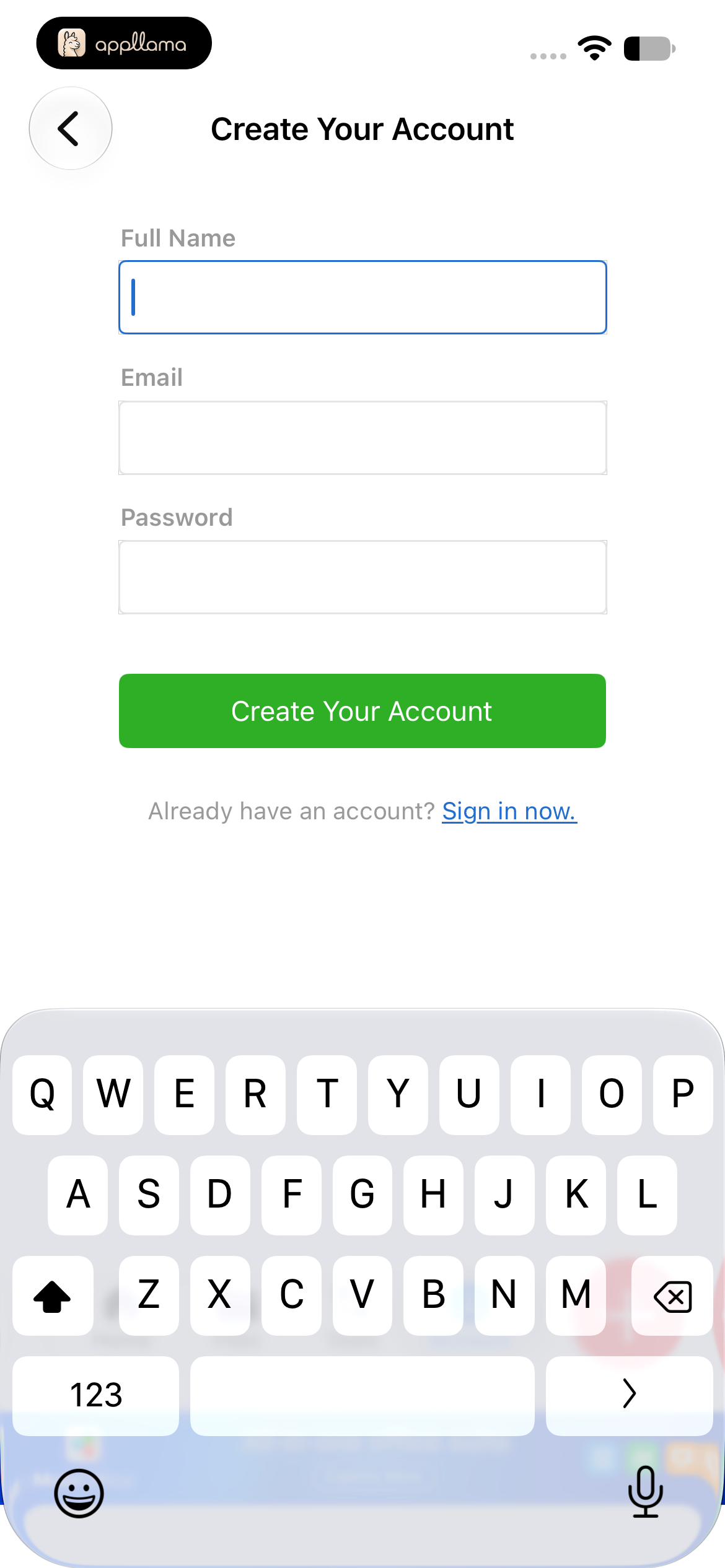 Create Account