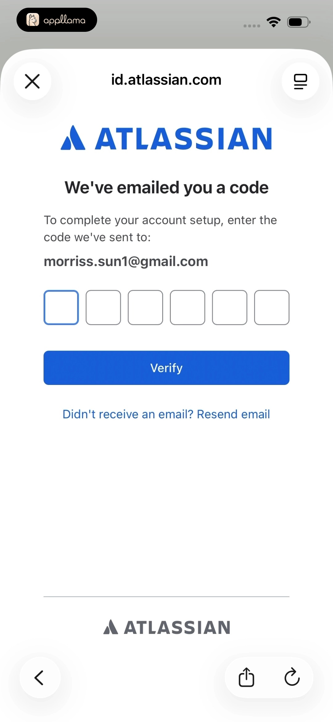 Email Code Verification