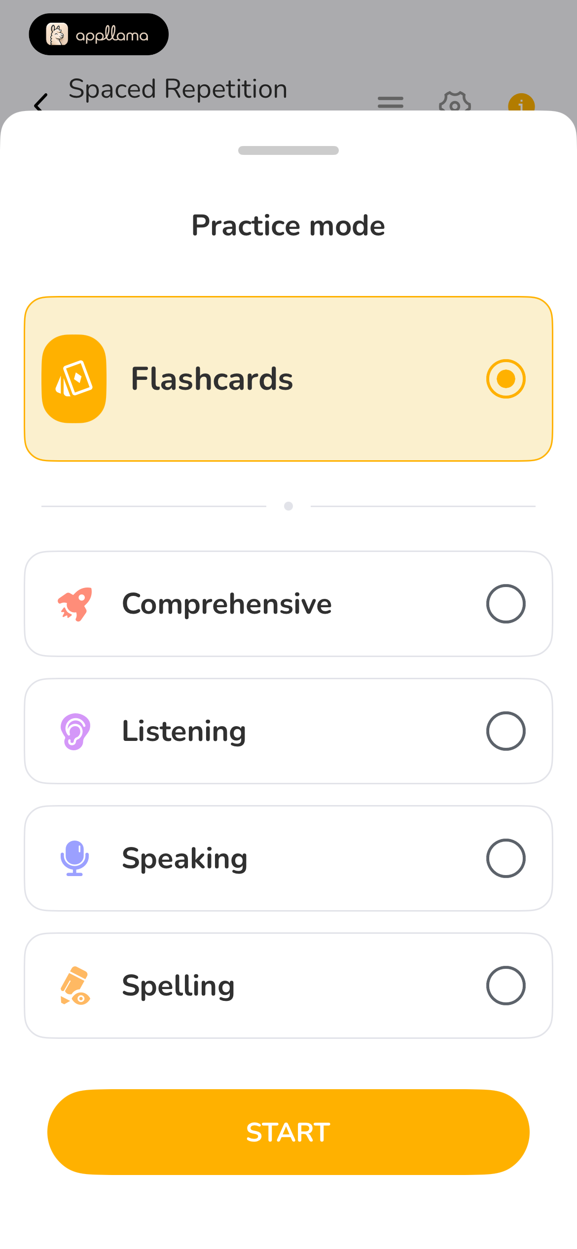 Practice Mode Picker