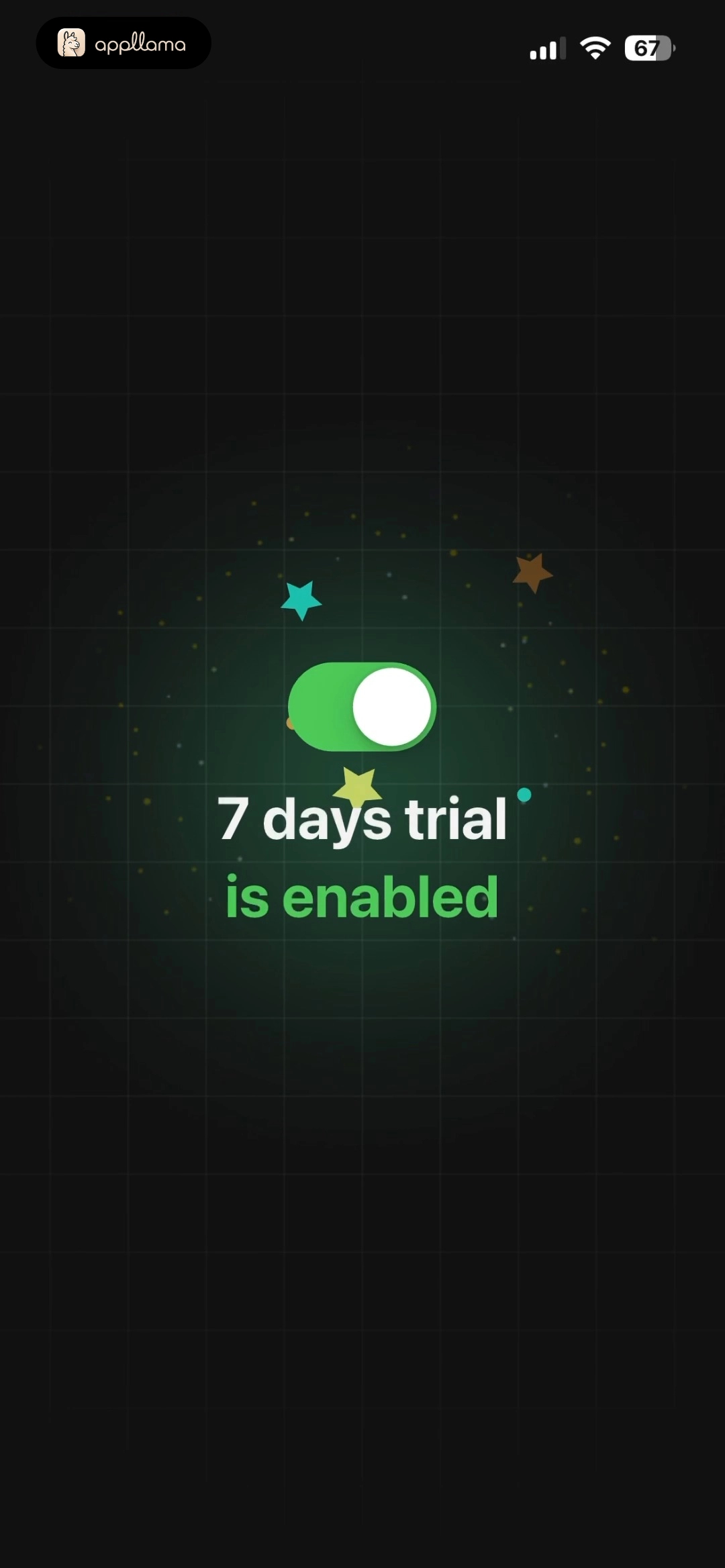 Trial Enabled Confirmation