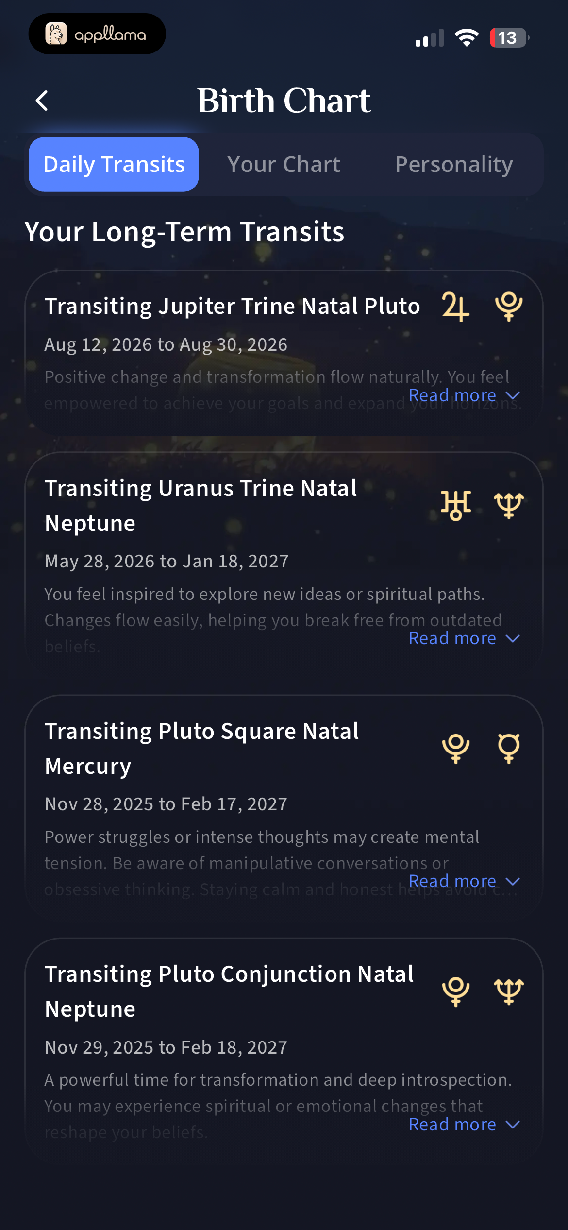 Birth Chart Transits