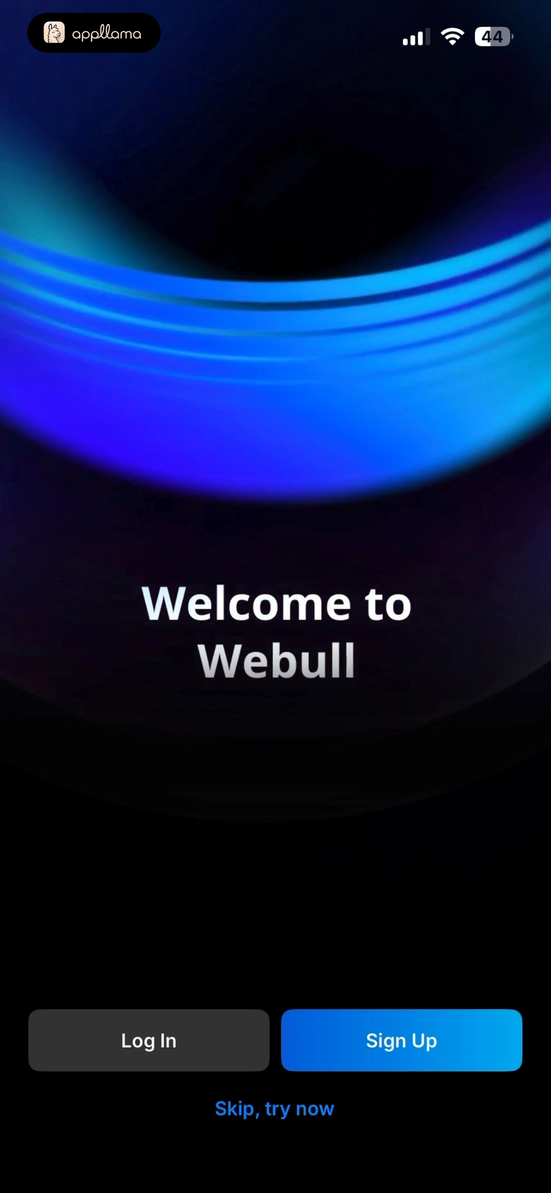 Welcome Screen