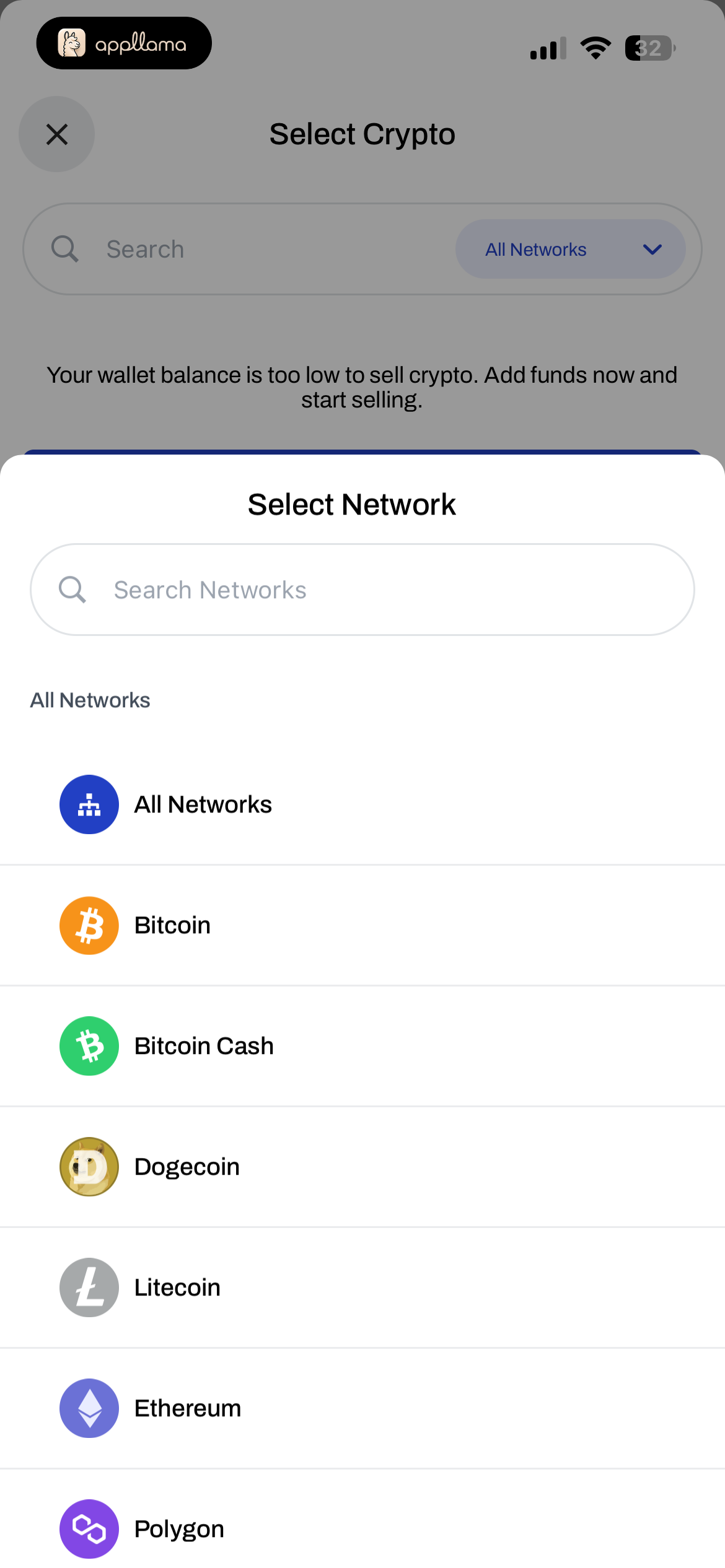 Select Network Sheet