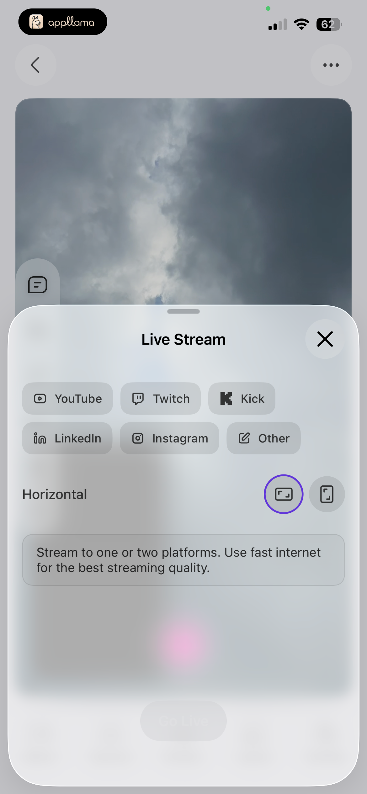 Live Stream Setup