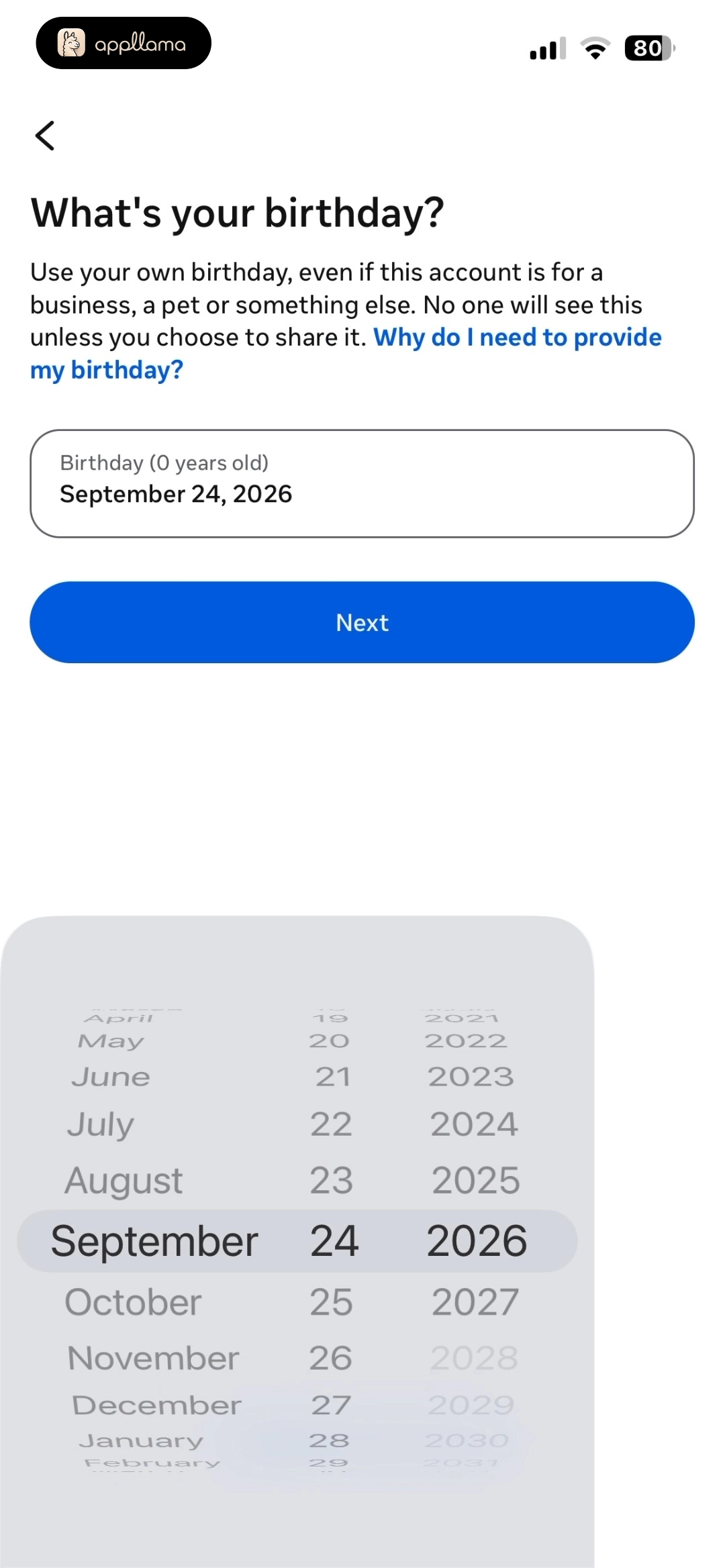 Birthday Entry