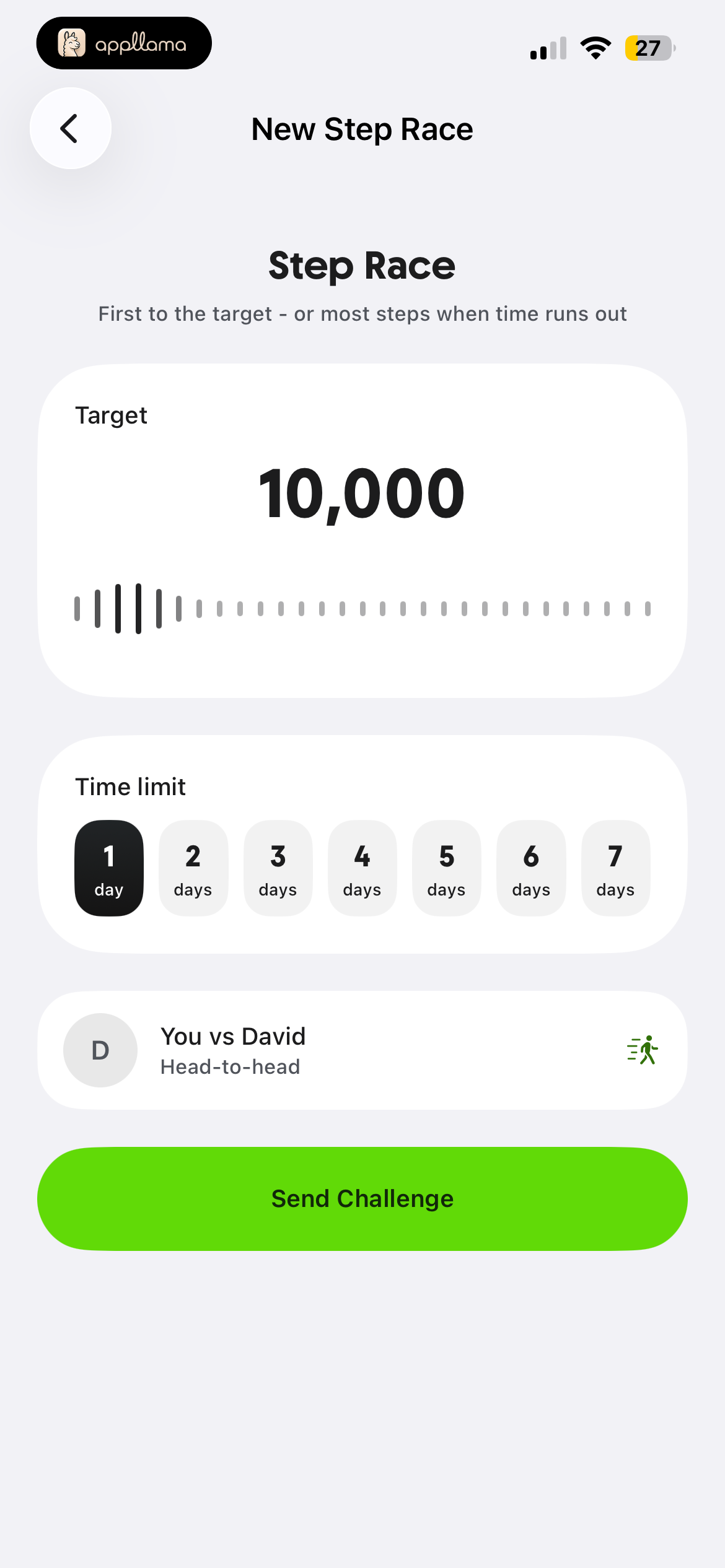 Step Race Confirmation