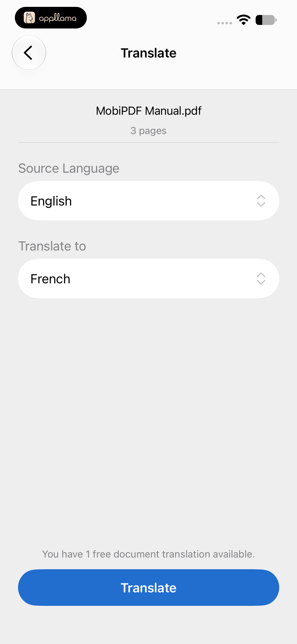 PDF Translation Setup