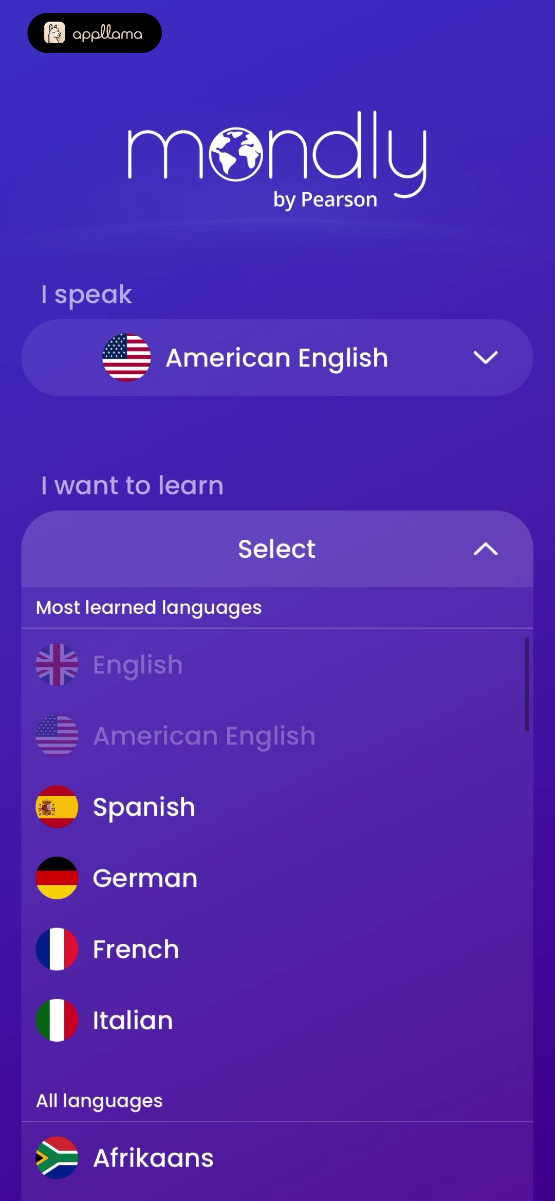 Language Dropdown
