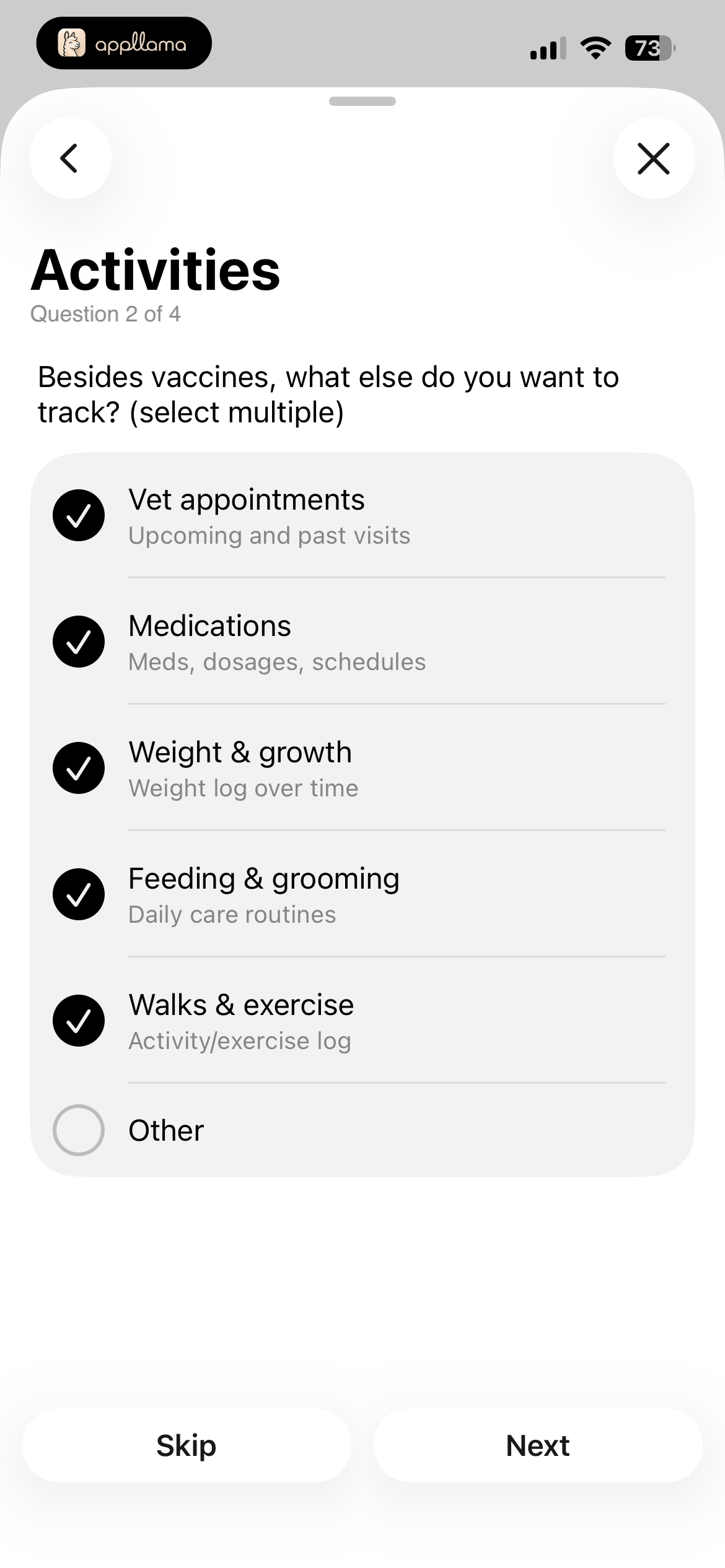 Activities Question