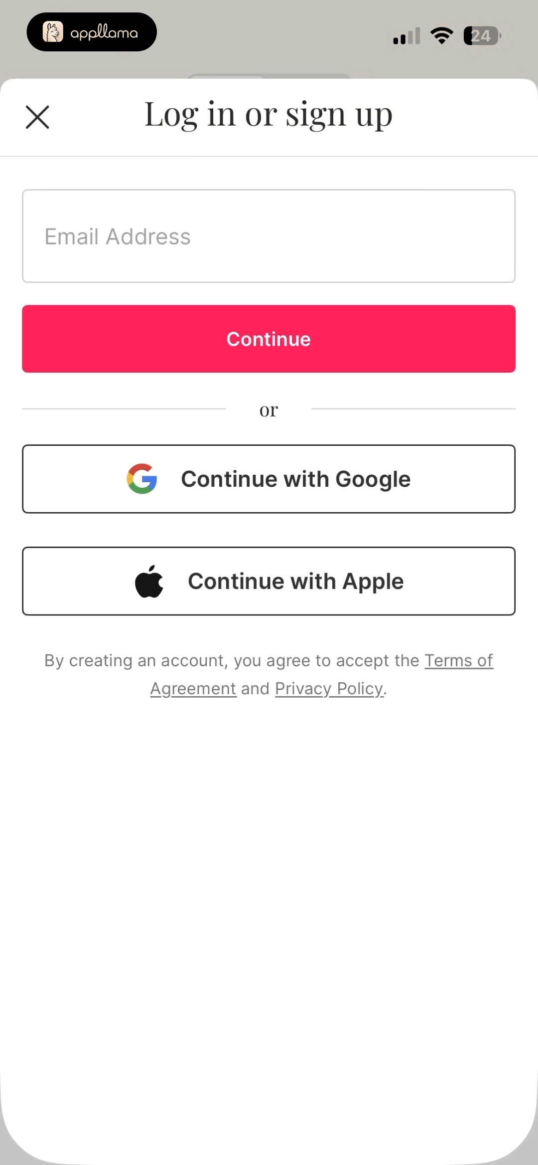 Log In or Sign Up