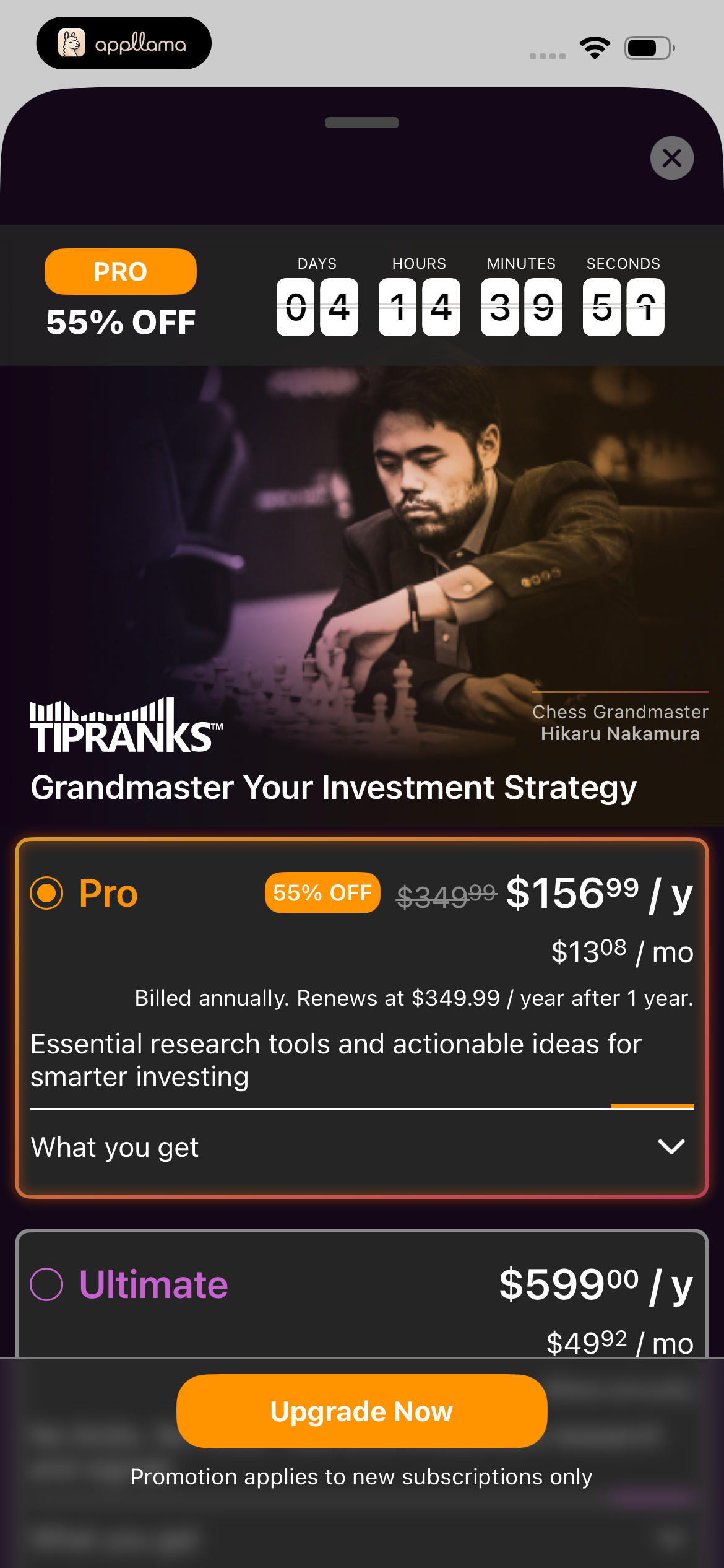 Pro Subscription Offer