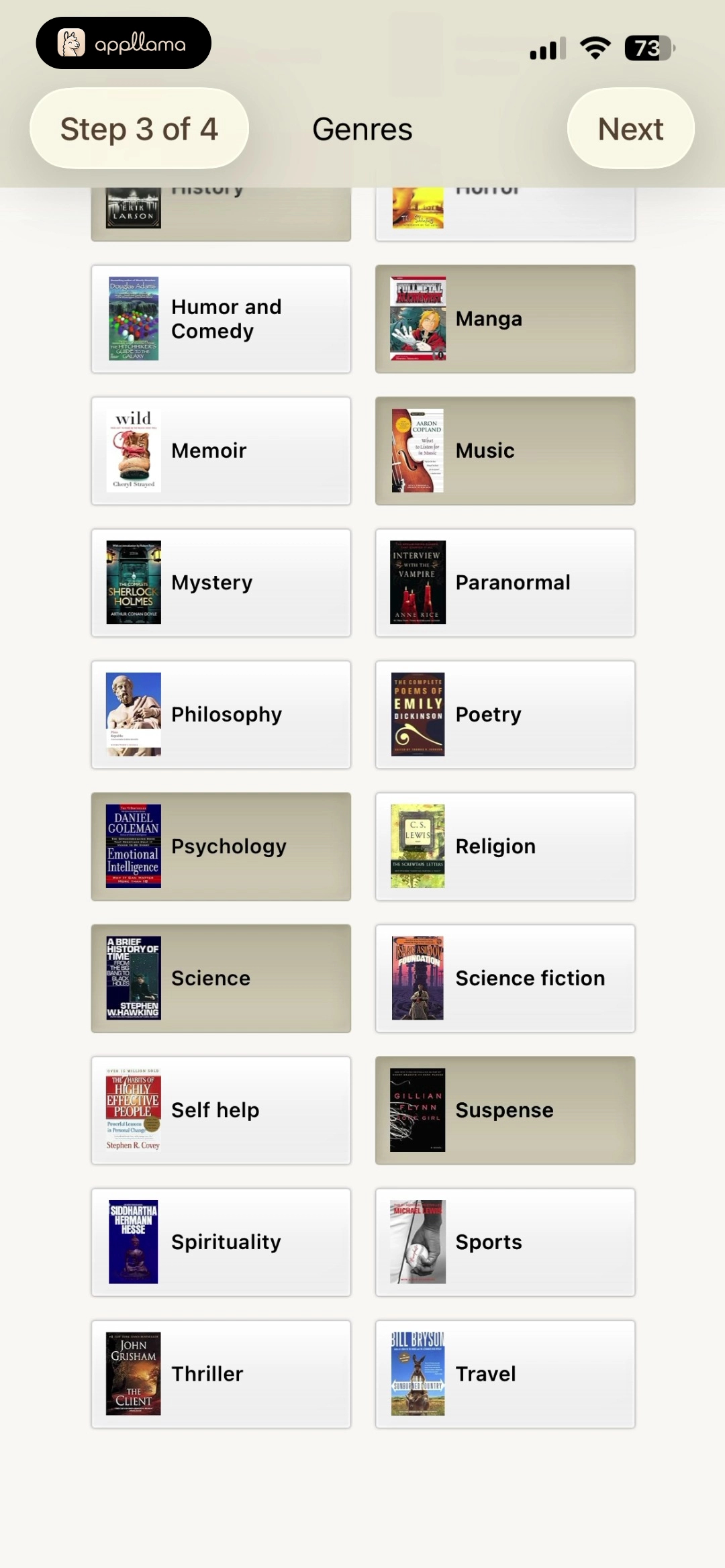 Choose Genres