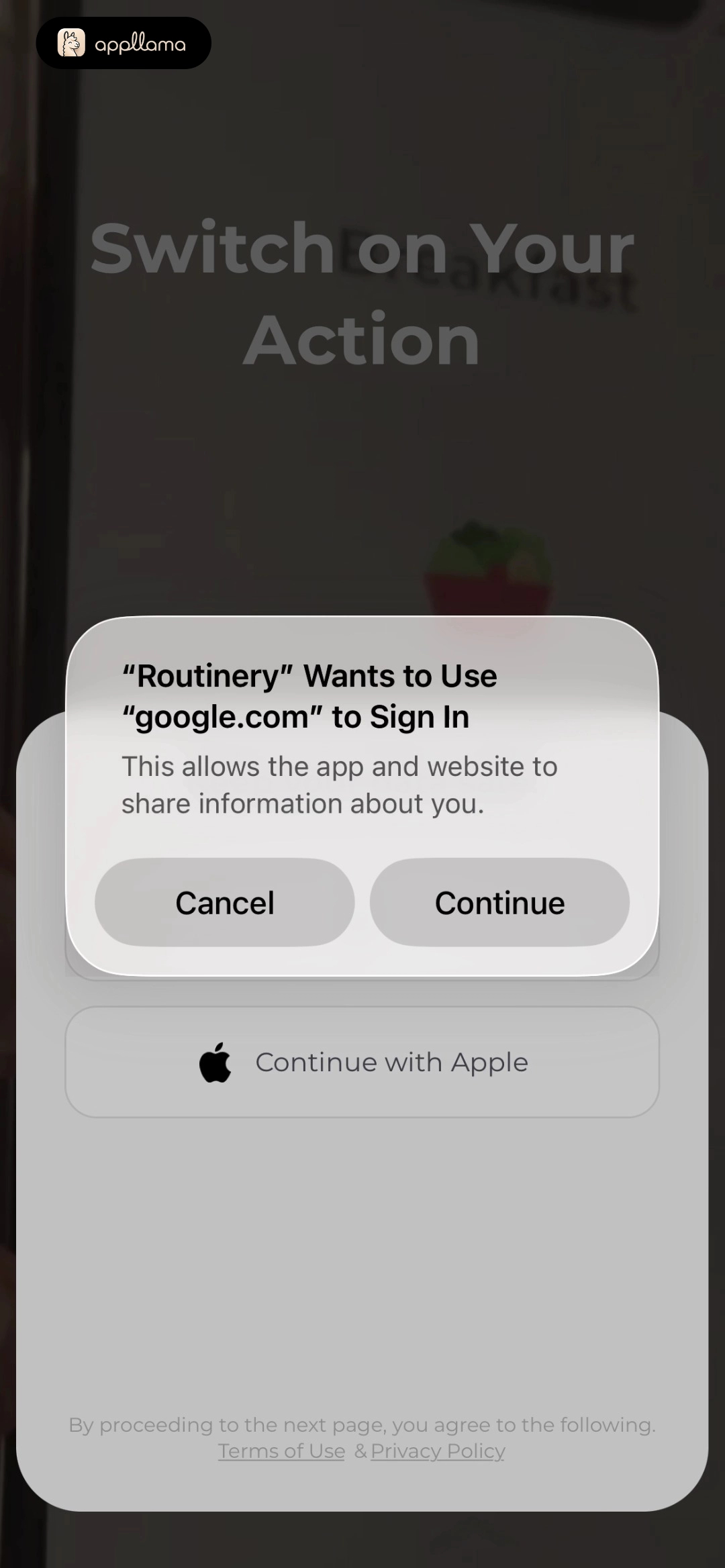 Google Sign In Prompt