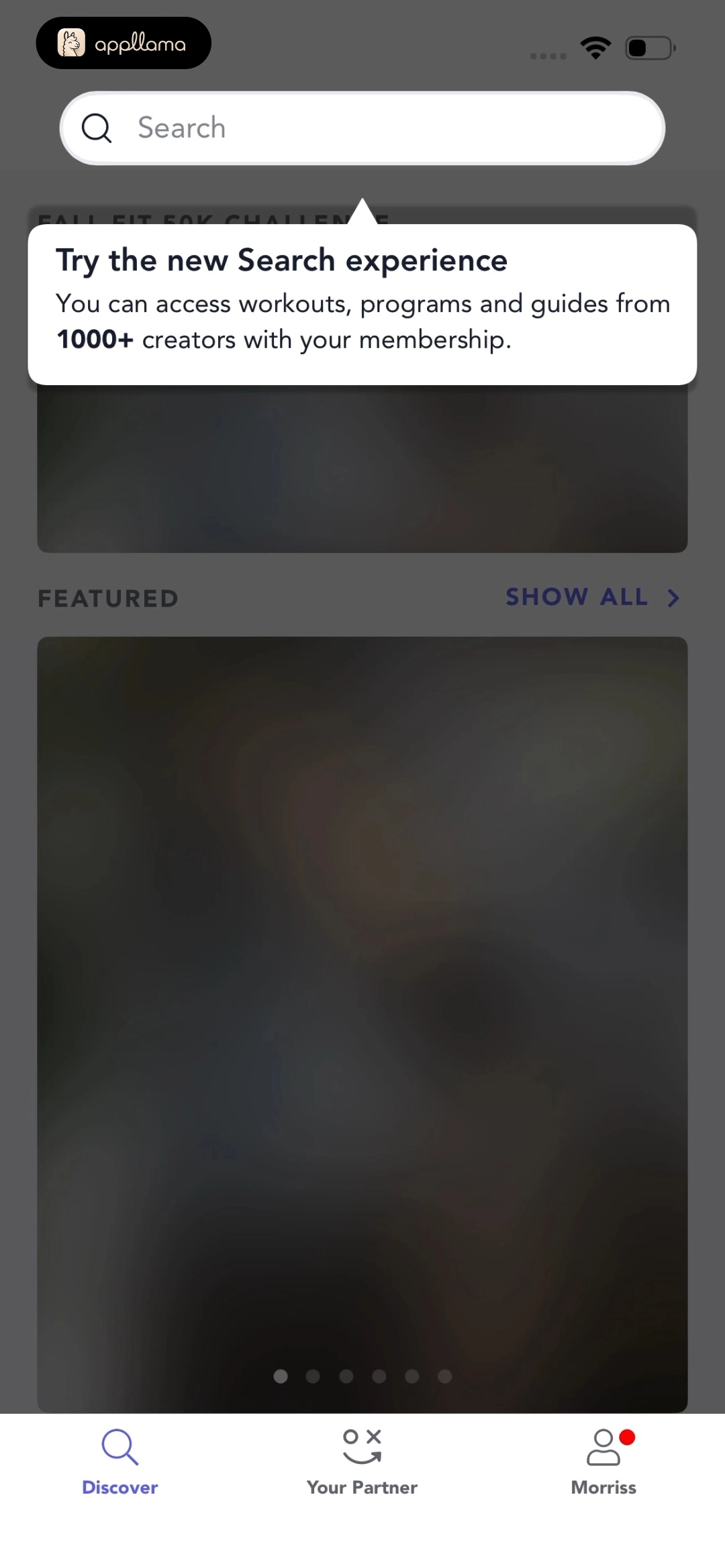 Discover Search Coachmark