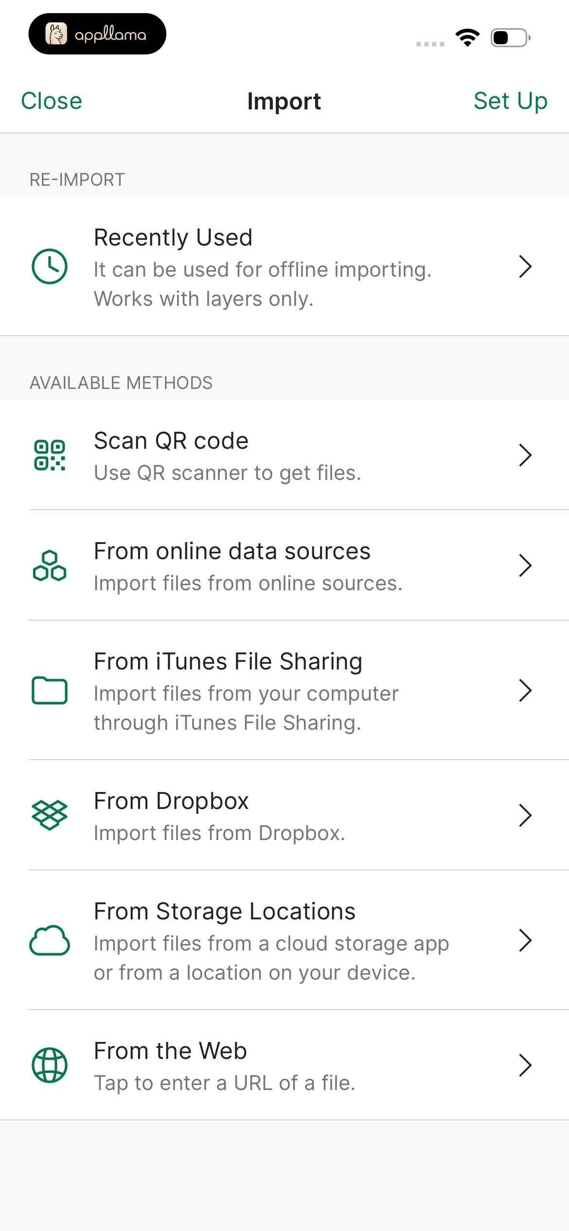Import Sources