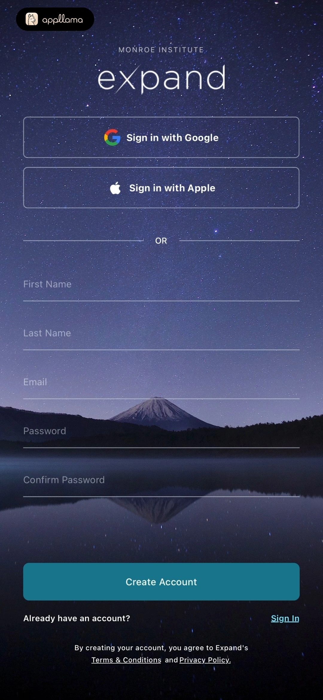 Create Account