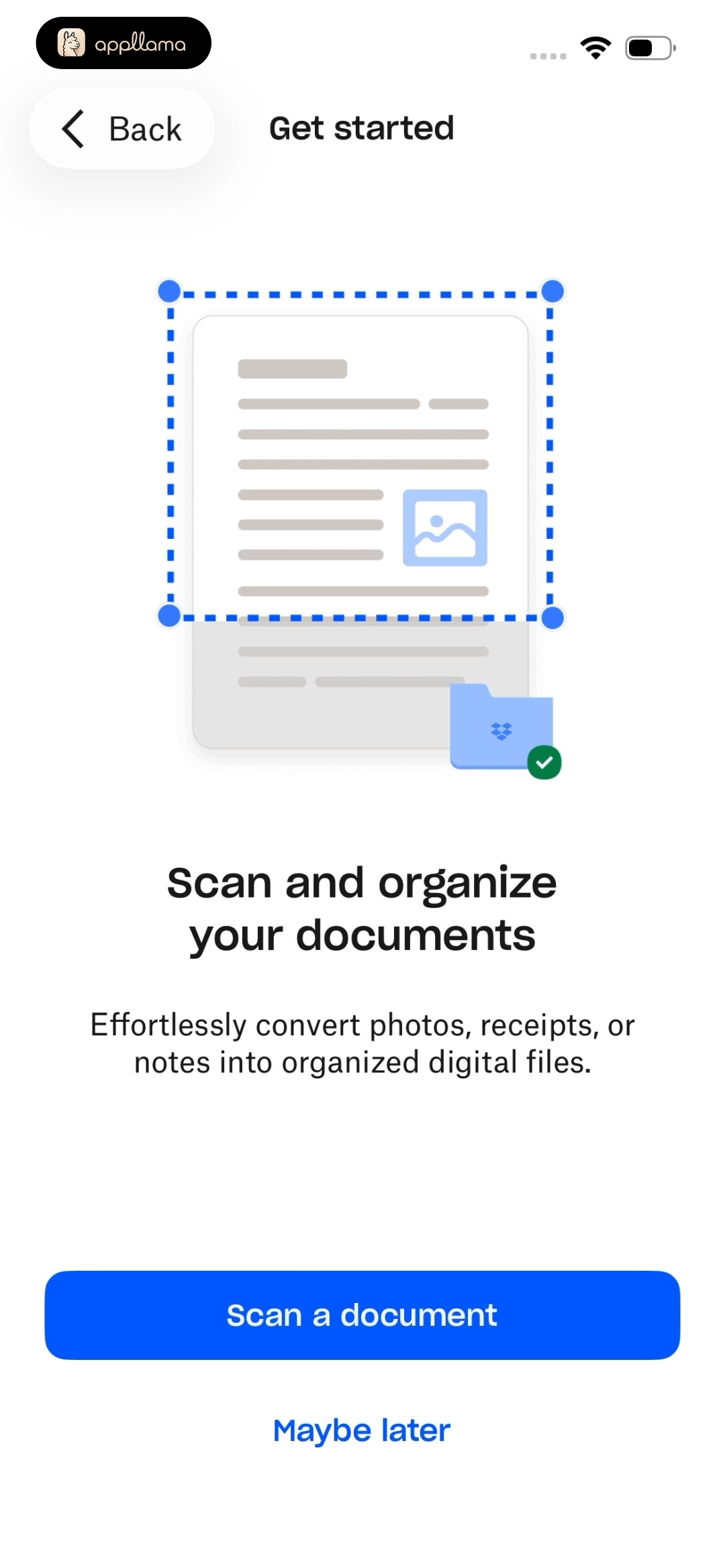 Document Scan Setup