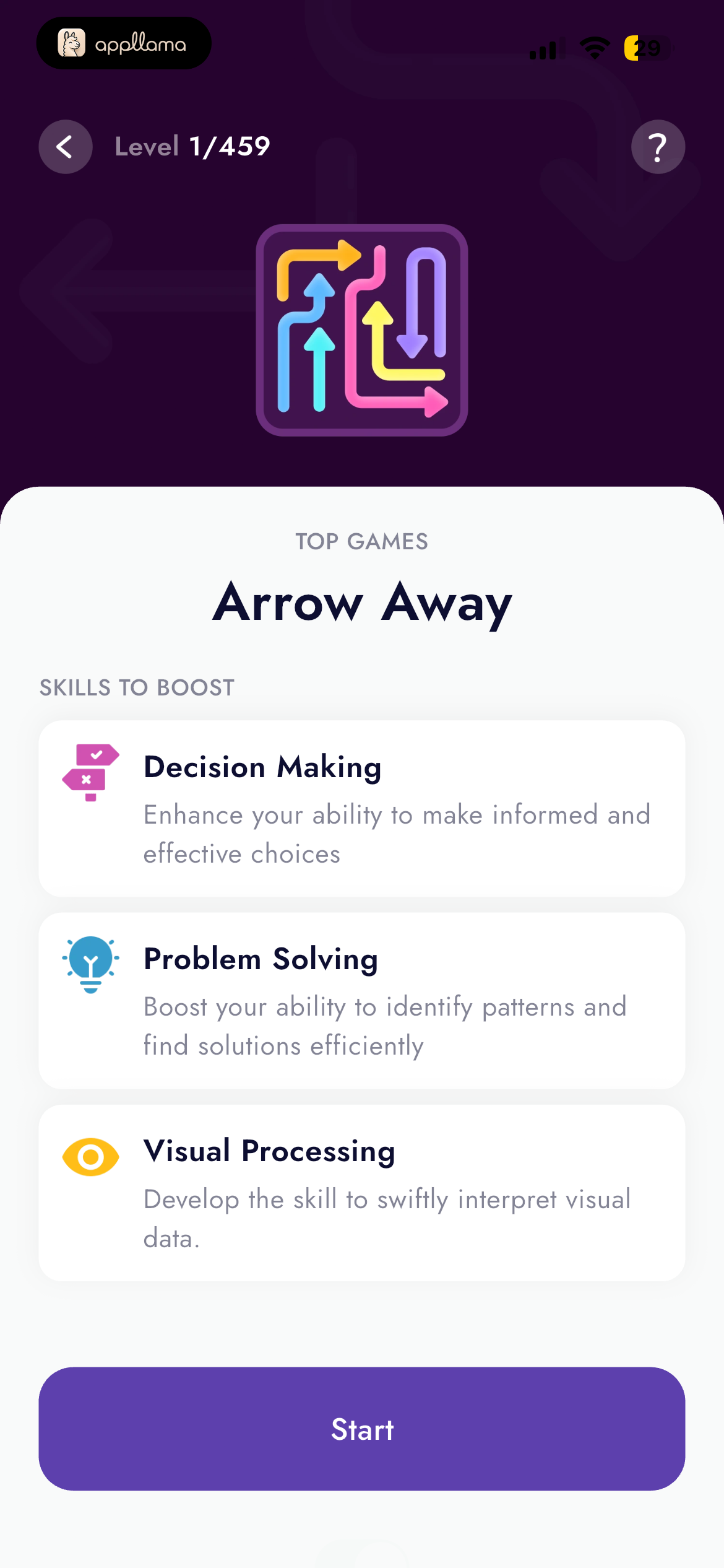 Arrow Away Game Intro