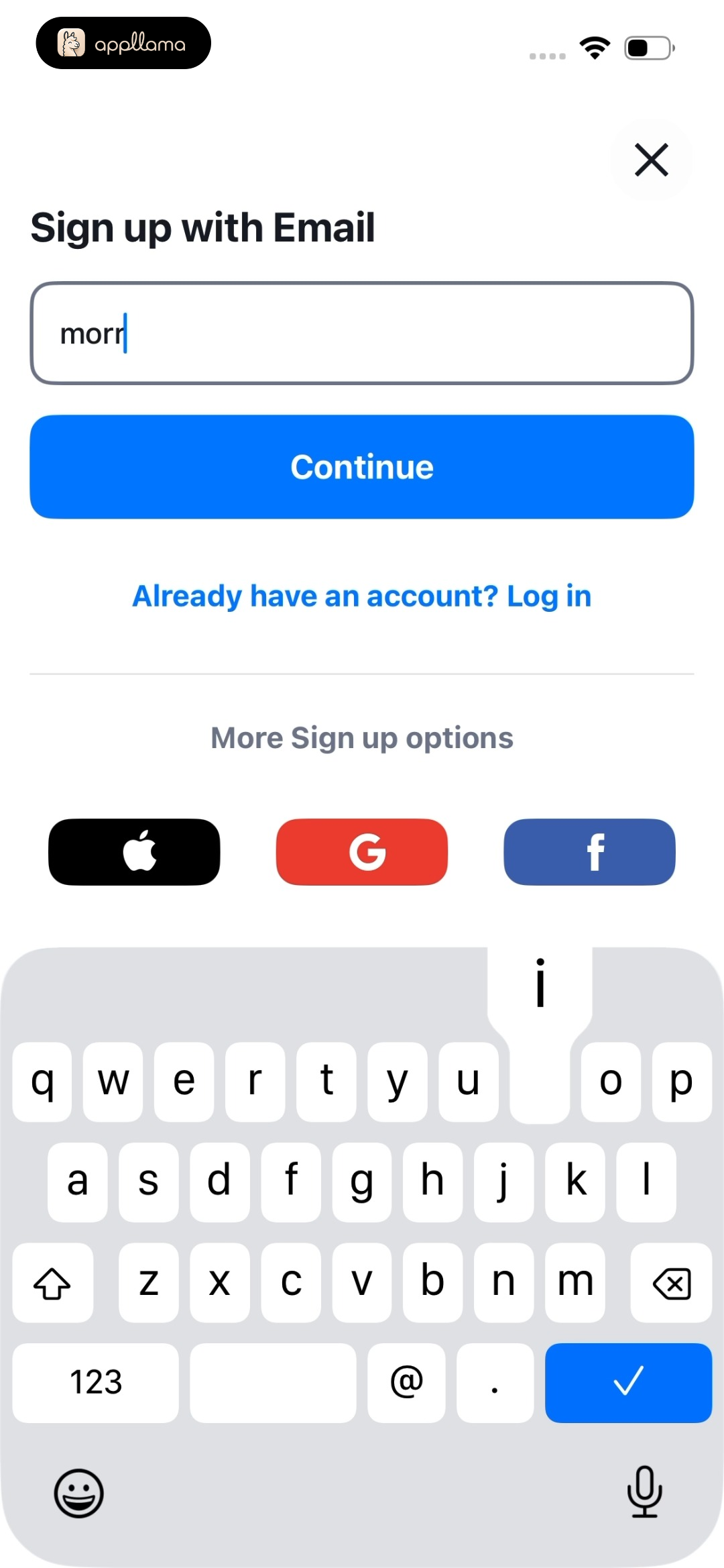 Email Sign Up