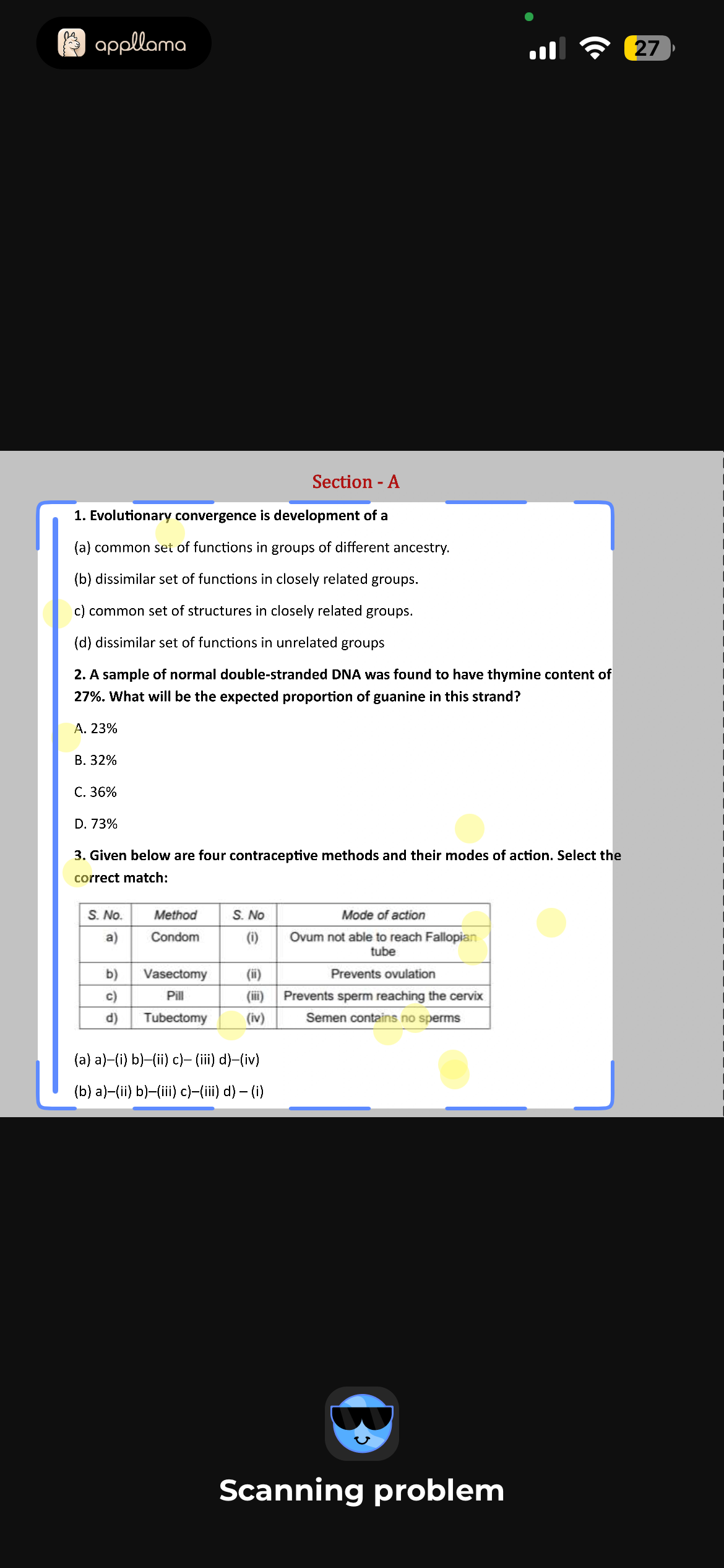 Scanning Problem