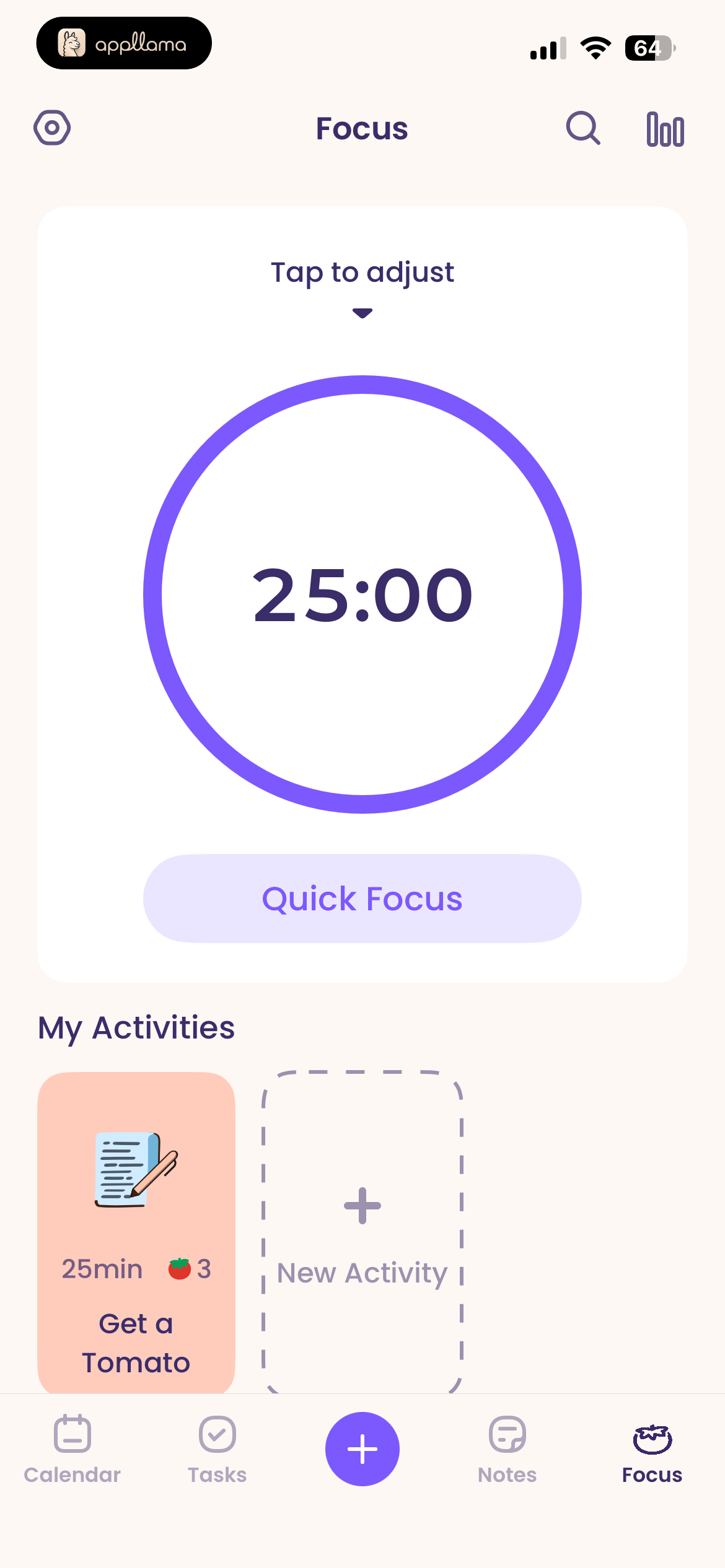 Focus Setup