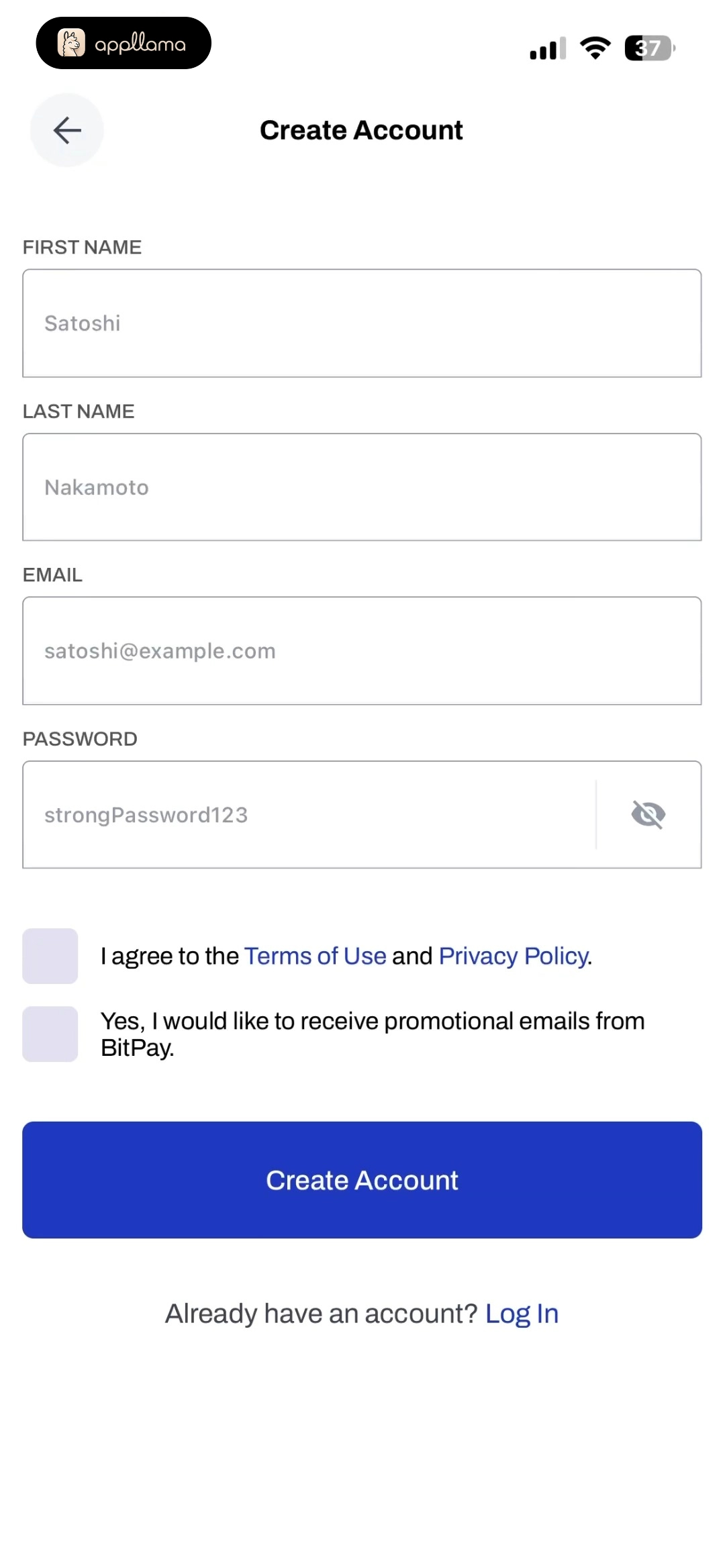 Create Account