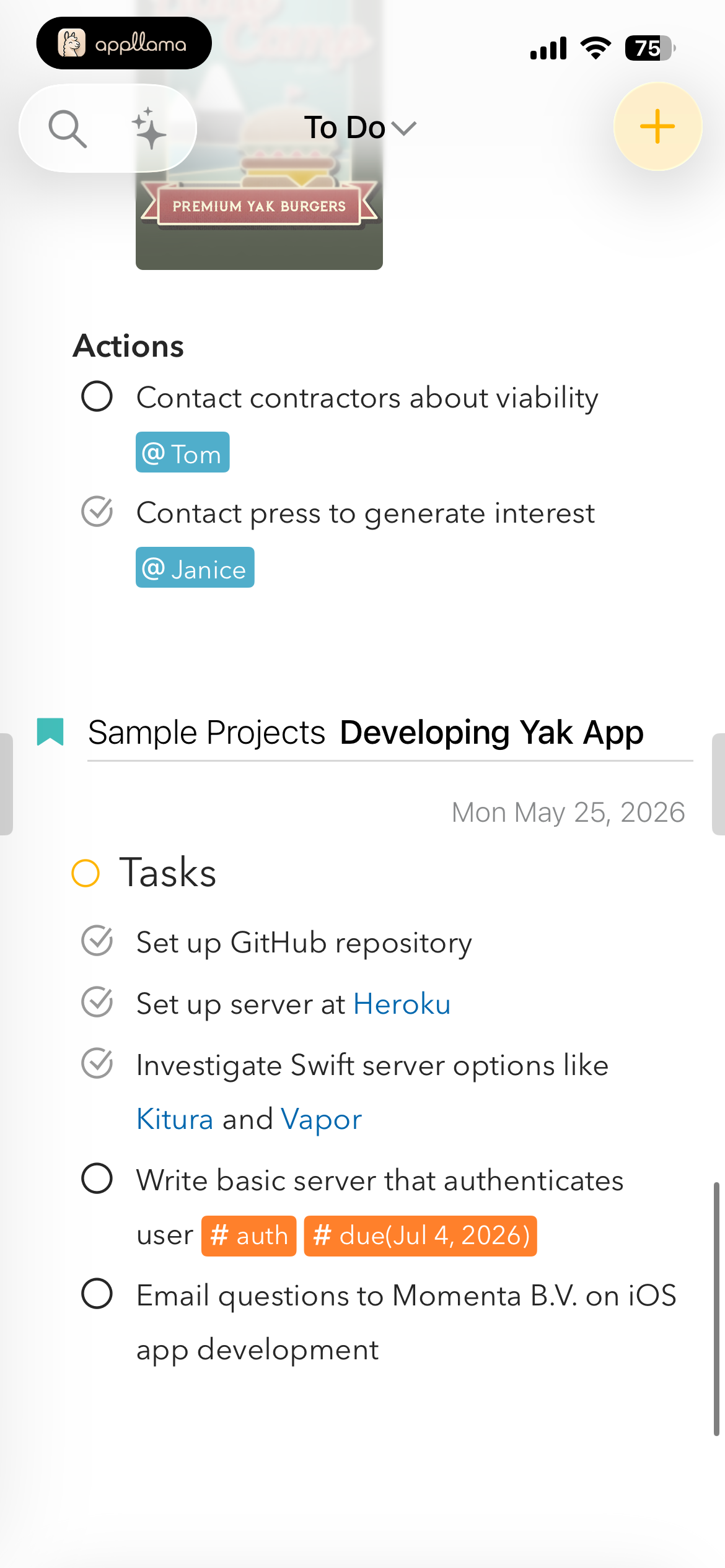 Tasks Note Detail