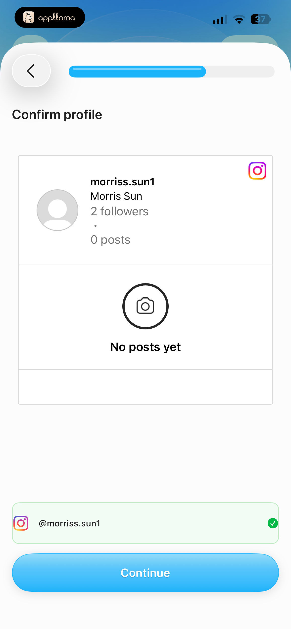 Confirm Social Profile