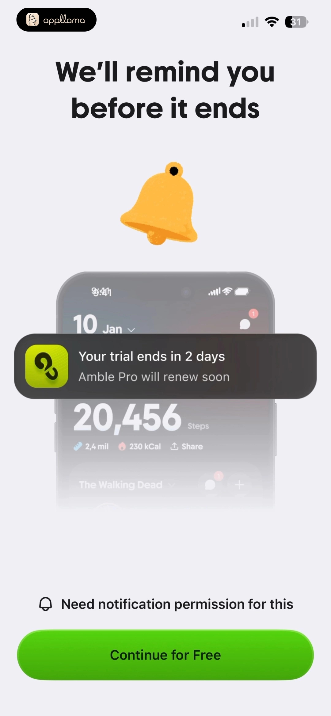 Trial Reminder Setup