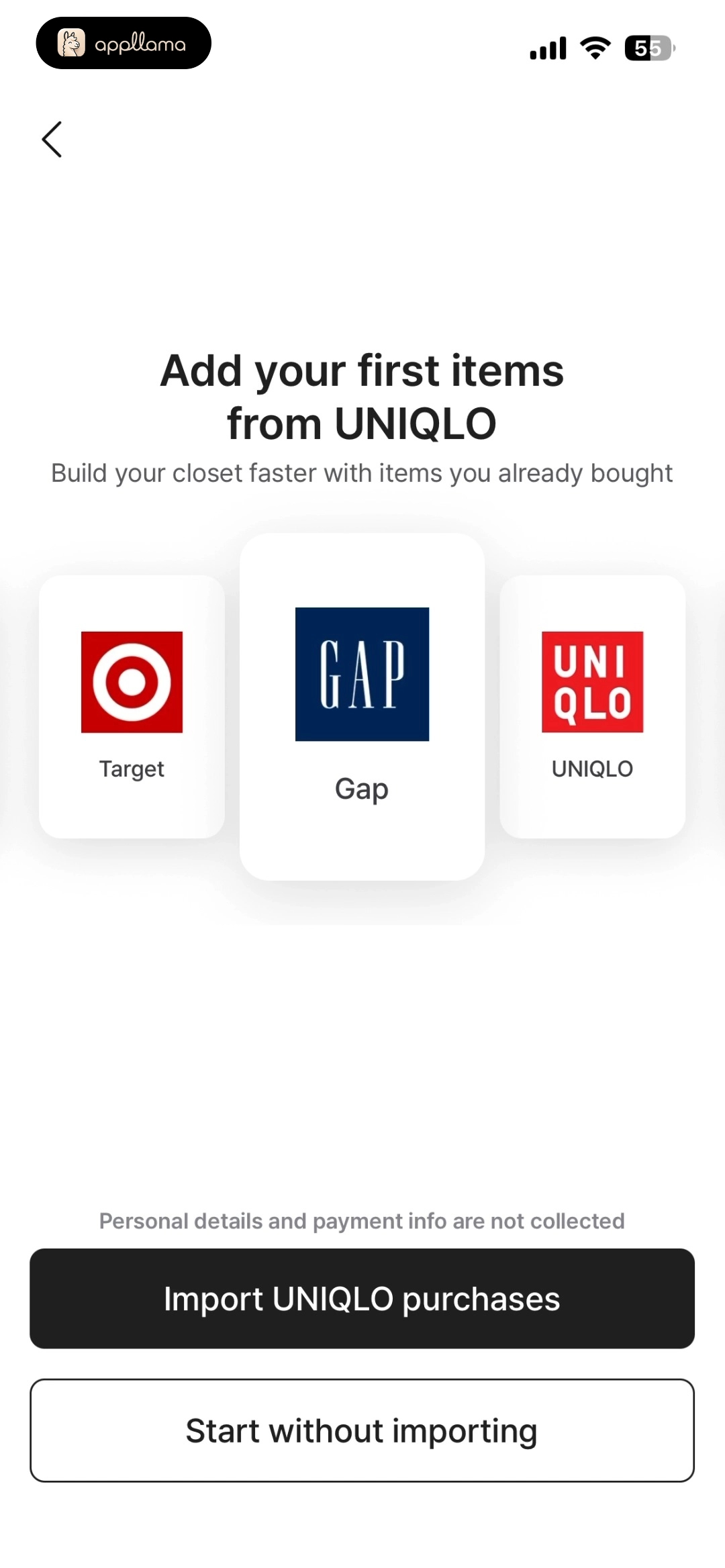 UNIQLO Purchase Import