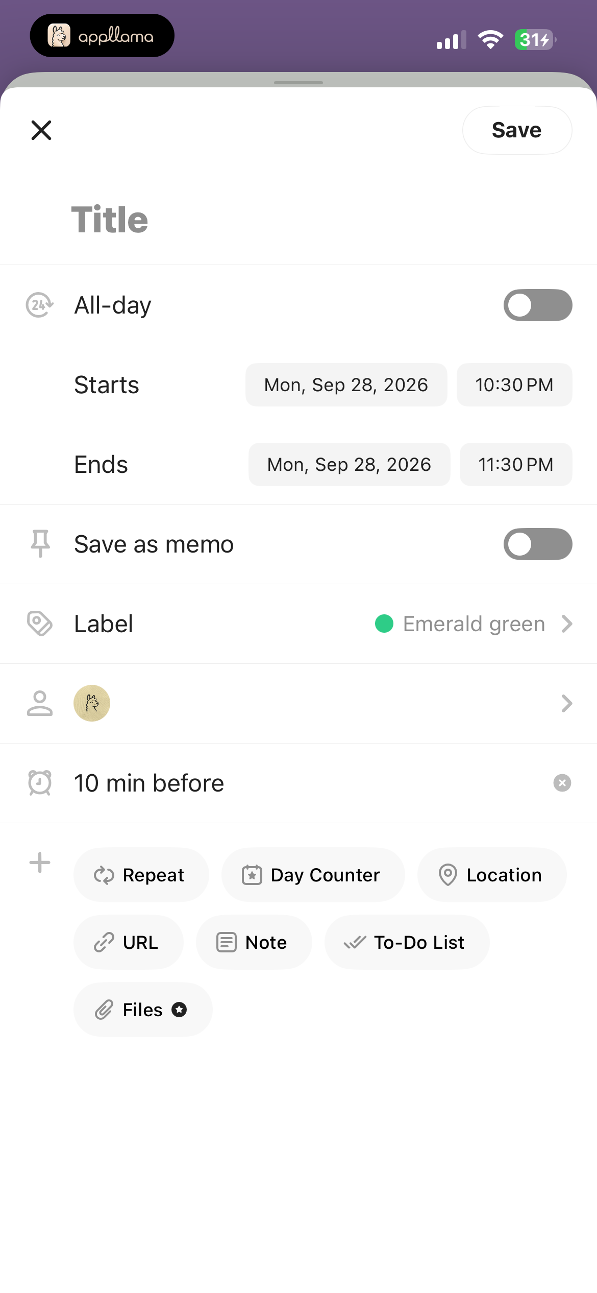 Create Event
