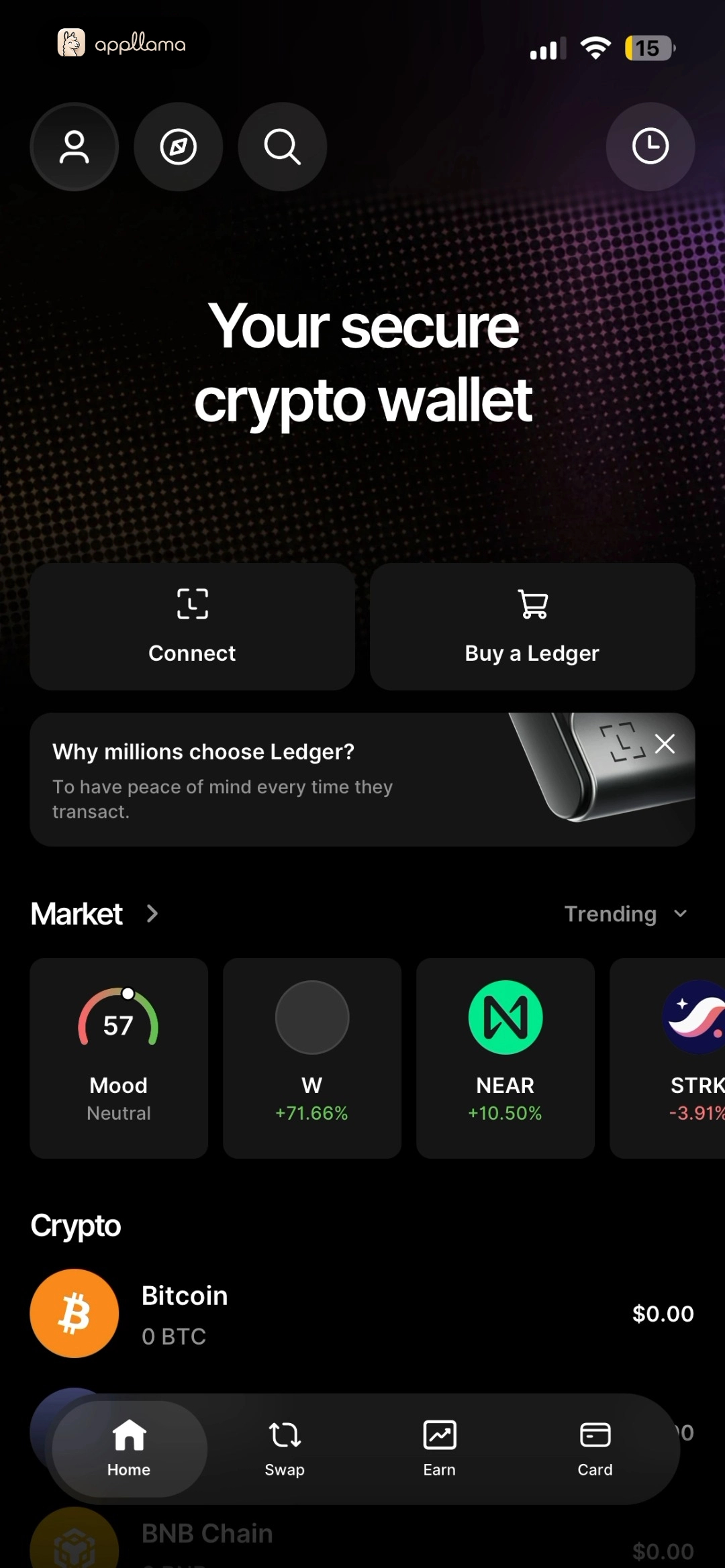 Crypto Wallet Home