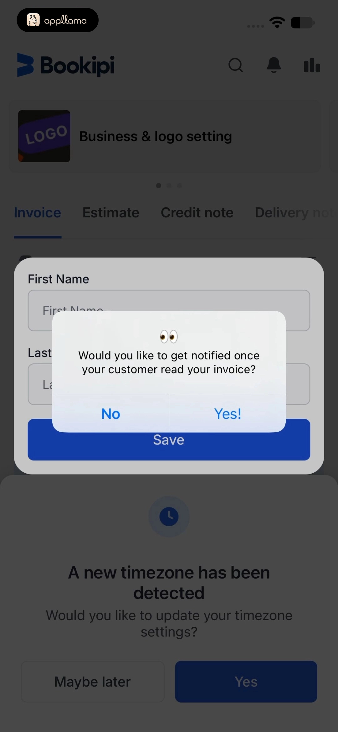 Invoice Notification Alert