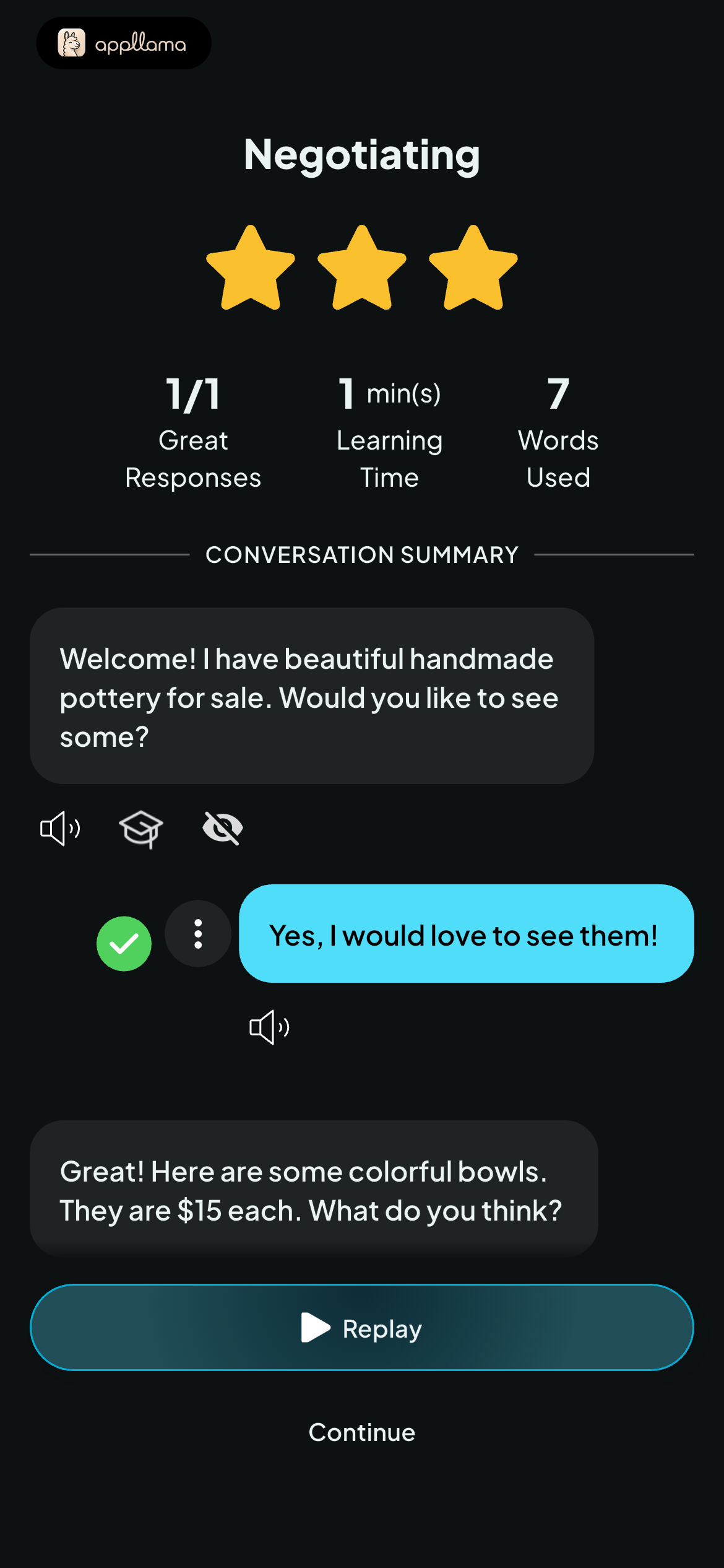 Conversation Results