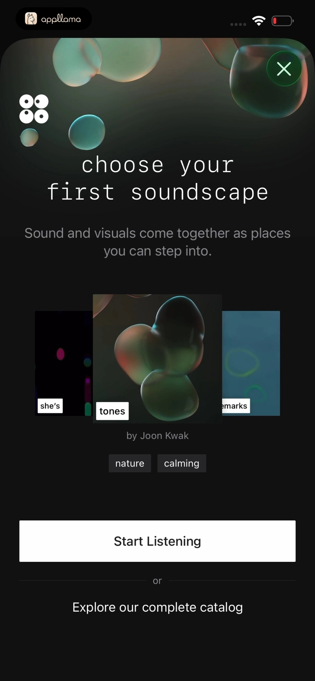 Soundscape Selection